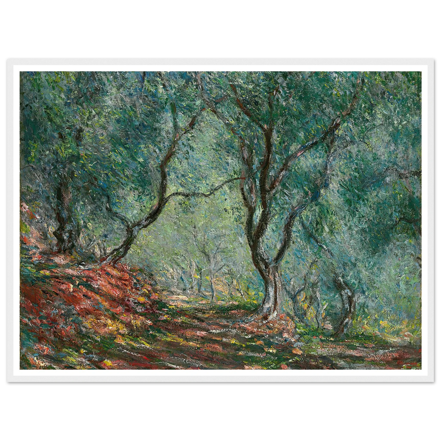 Bois d’oliviers au jardin Moreno (1884) Art Print | Claude Monet-Quipham Collections
