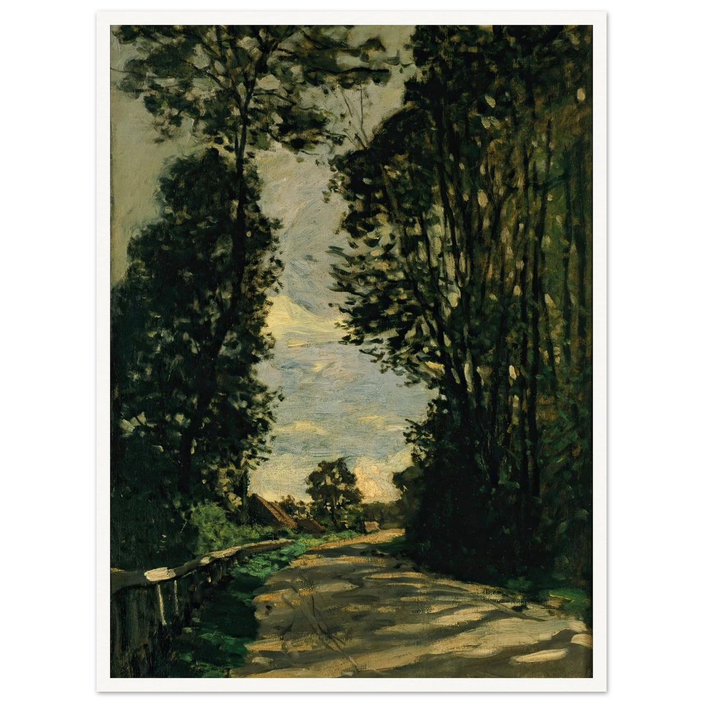 Walk (Road of the Farm Saint-Siméon) (1864) Art Print | Claude Monet-Quipham Collections