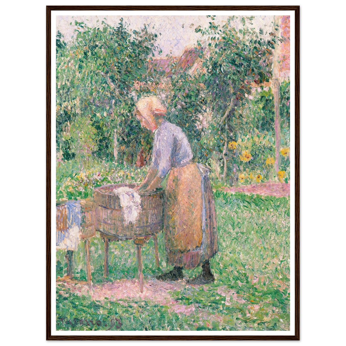 A Washerwoman at Éragny (1893) Art Print | Camille Pissarro-Quipham Collections