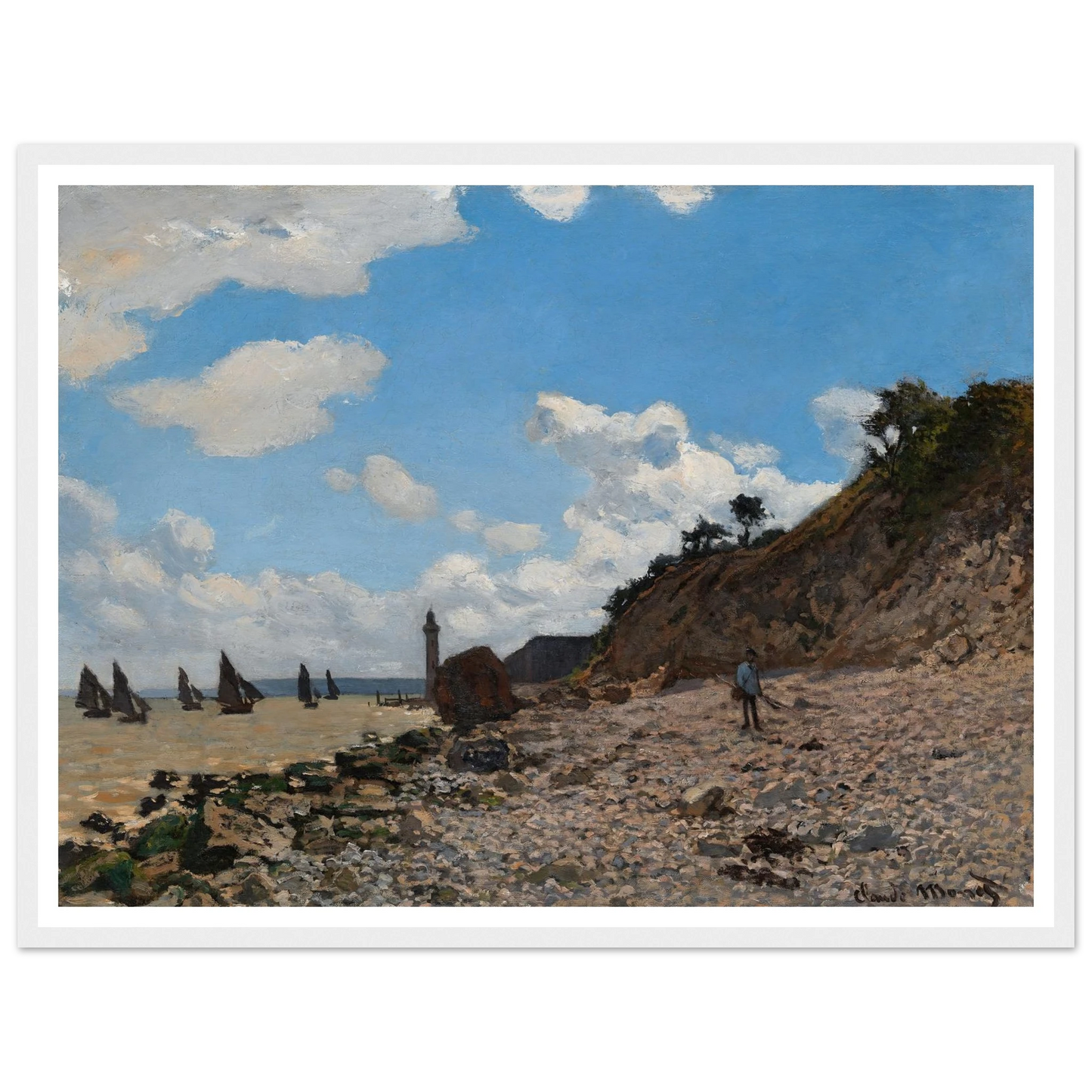 The Beach at Honfleur (1864-1866) Art Print | Claude Monet-Quipham Collections