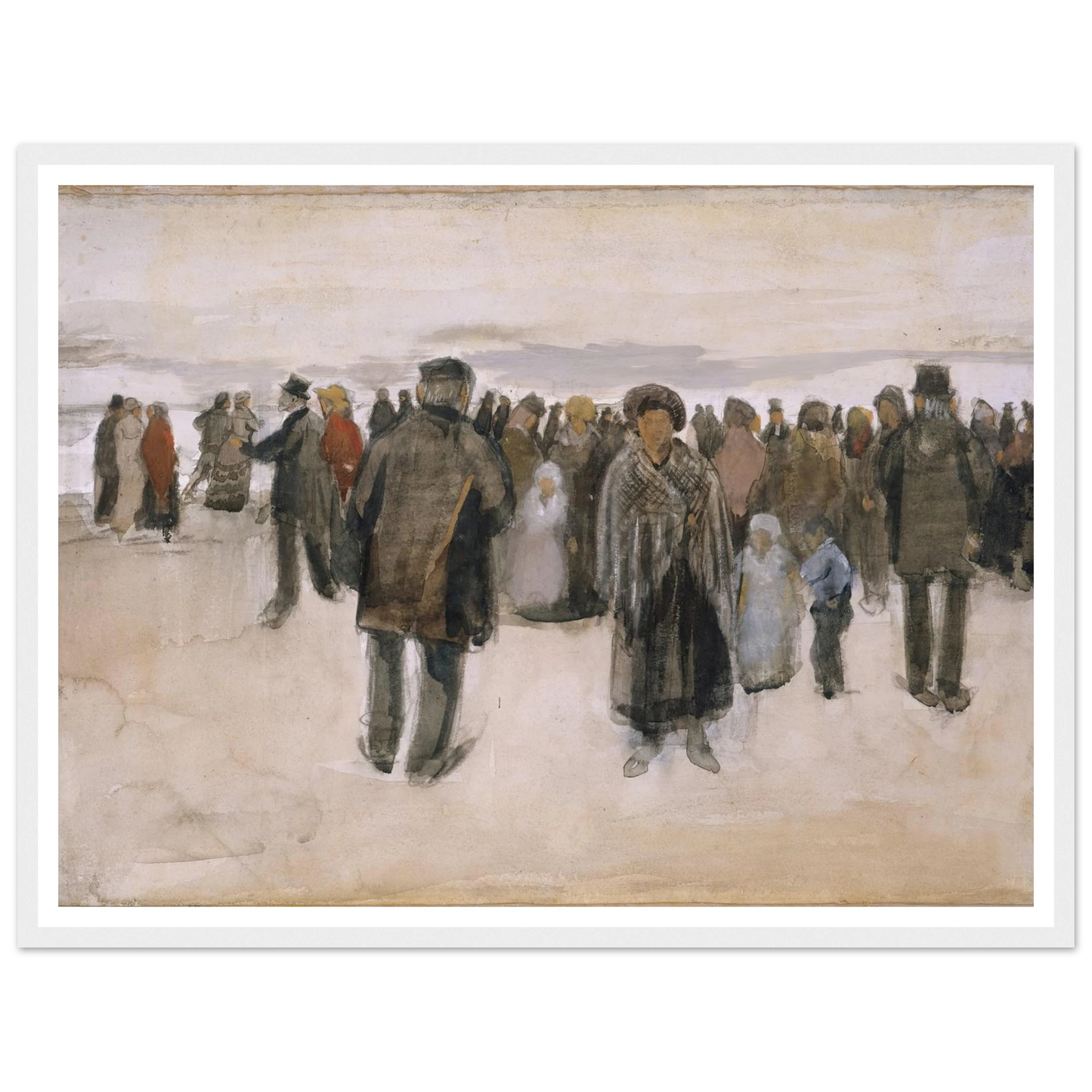 Beach at Scheveningen (1882) Art Print | Vincent van Gogh-Quipham Collections