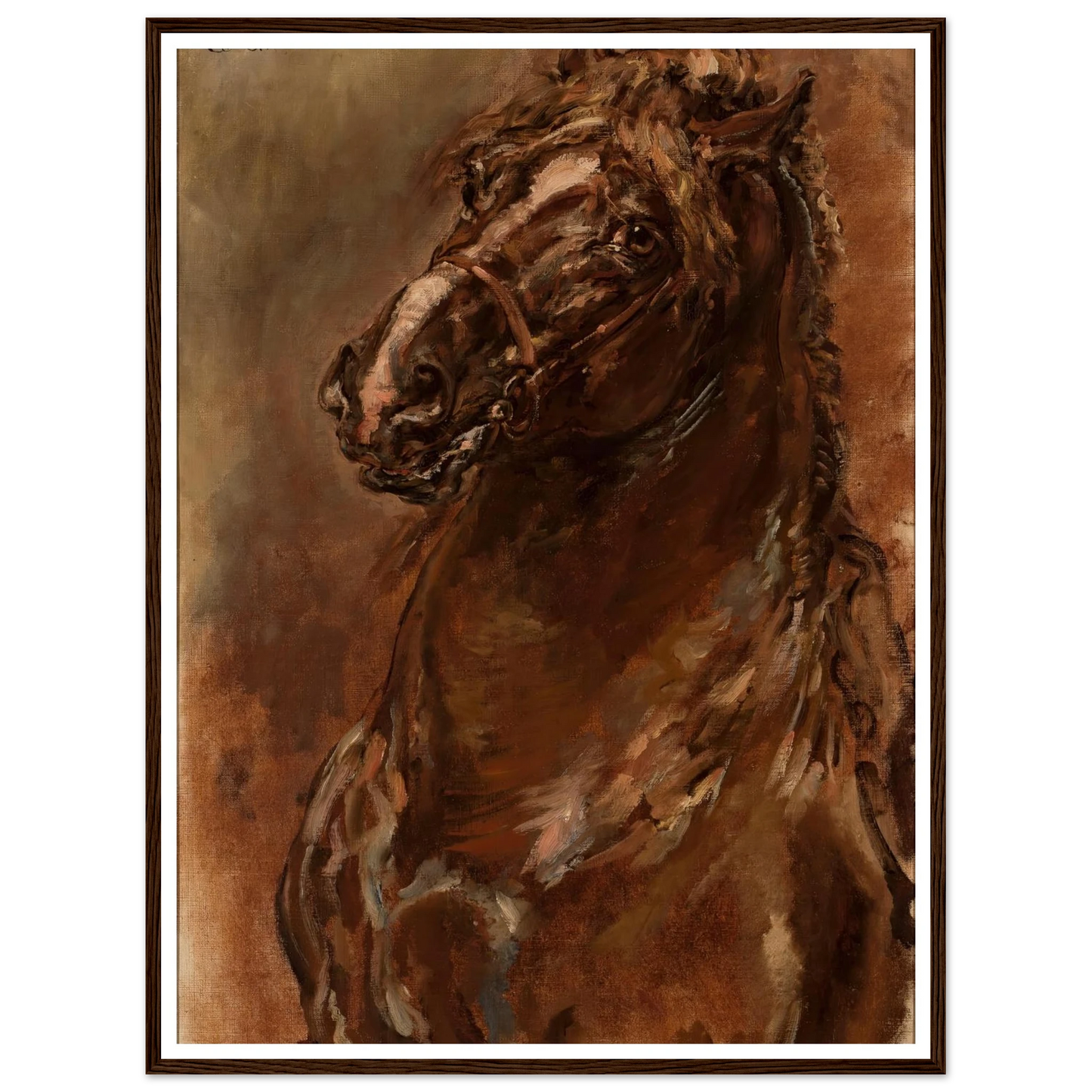 Study of horse’s head for “The Maid of Orléans” (1886) Art Print | Jan Matejko-Quipham Collections