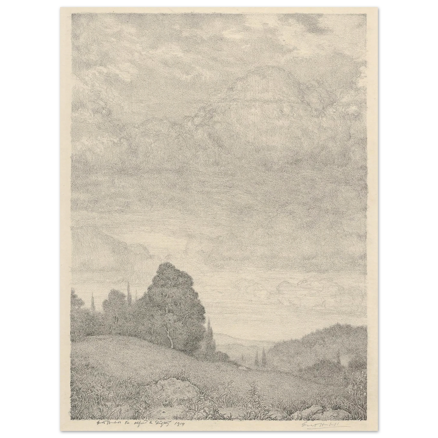 Landscape (1909) Art Print | Ernest Haskell-Quipham Collections