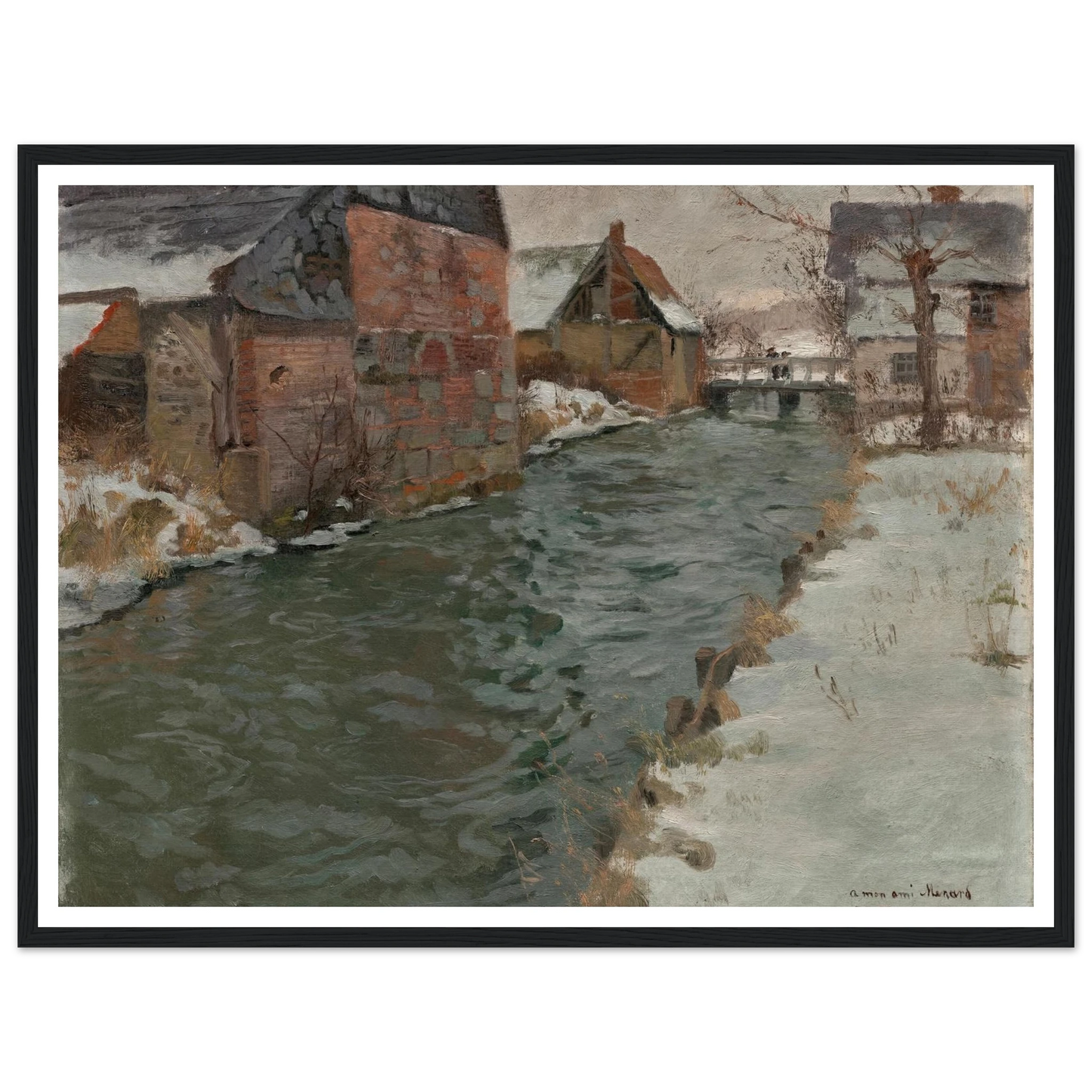 Hameau en bord de rivière (1895) Art Print | Frits Thaulow-Quipham Collections