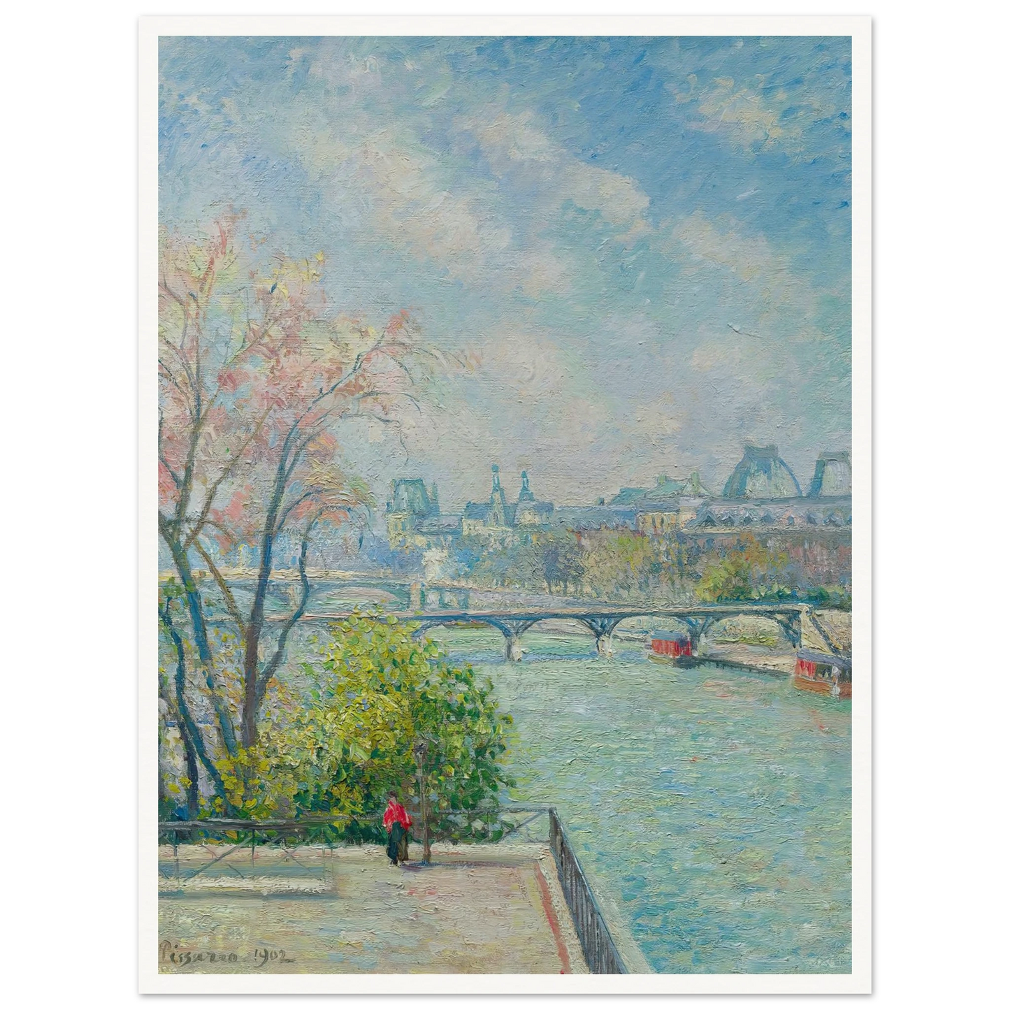 Le Louvre, Matin, Printemps (1902) Art Print | Camille Pissarro-Quipham Collections