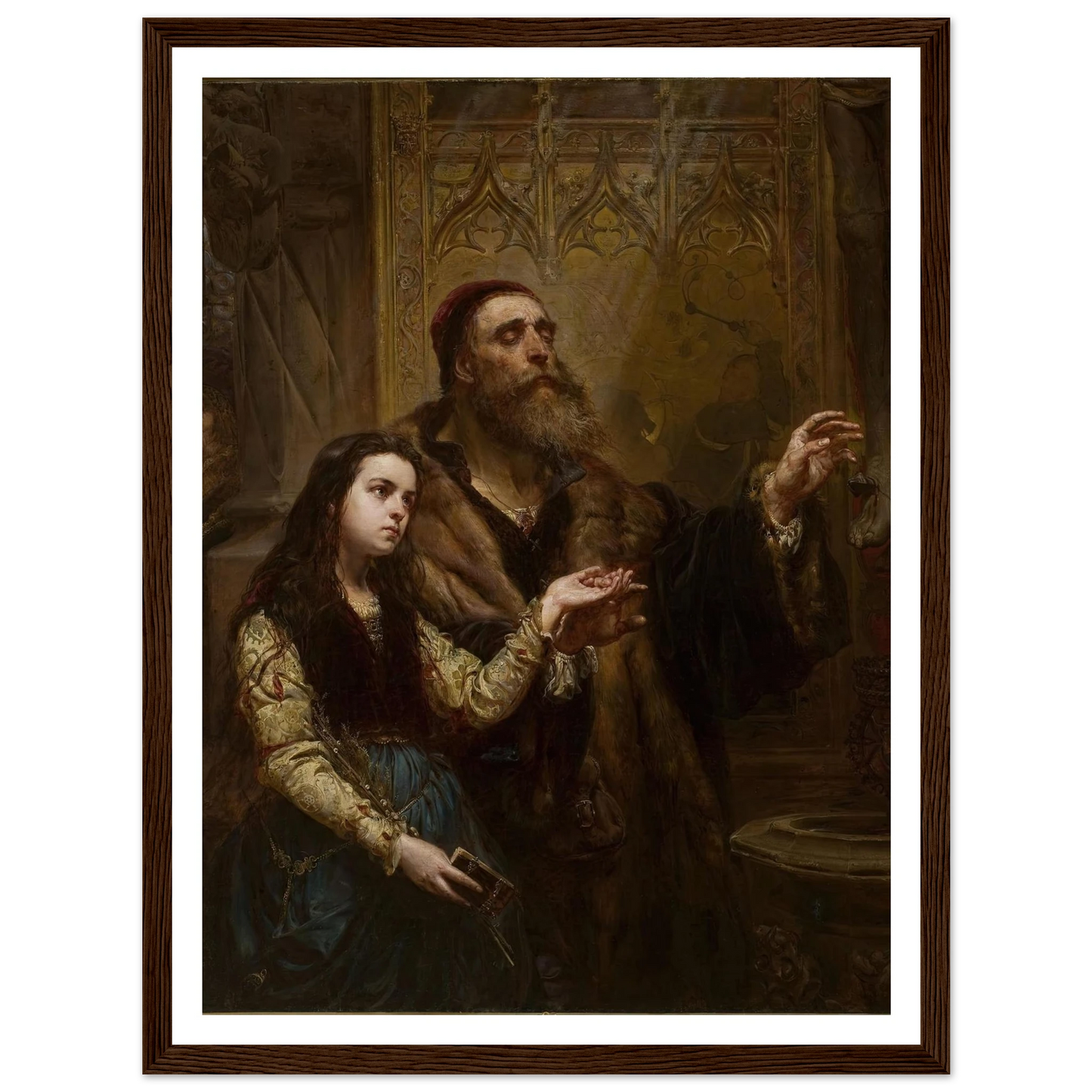 Blind Veit Stoss with his granddaughter (1865) Art Print | Jan Matejko-Quipham Collections
