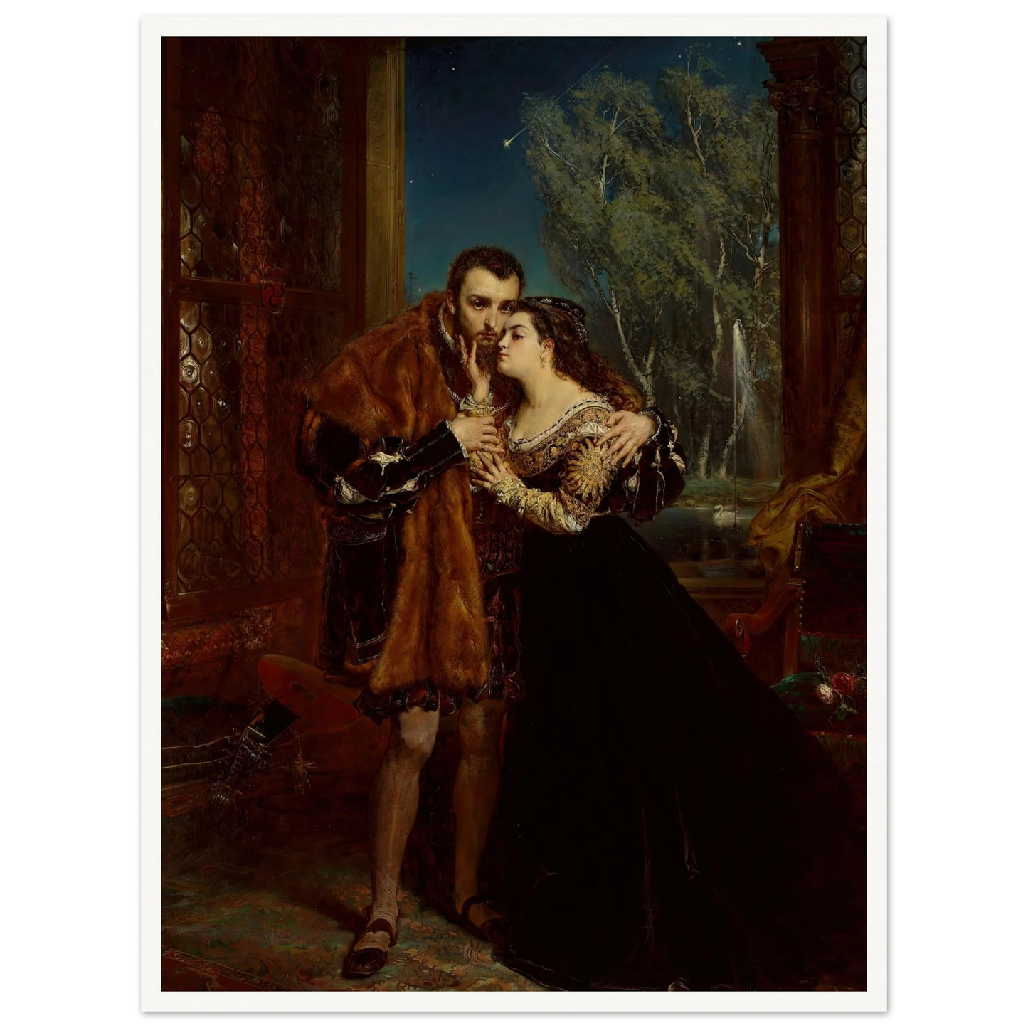 Sigismund Augustus with Barbara at the Radziwiłł court in Vilnius (1867) Art Print | Jan Matejko-Quipham Collections