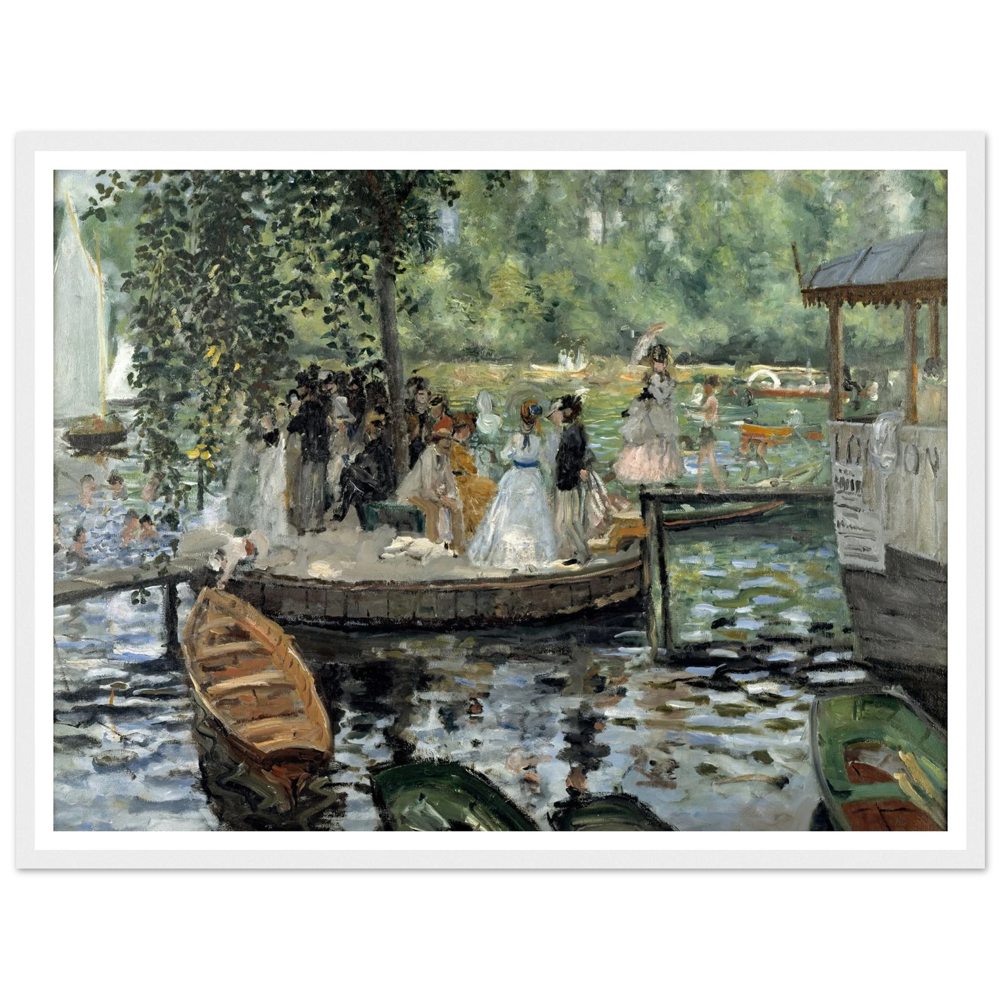 La Grenouillère Art Print | Pierre Auguste Renoir-Quipham Collections