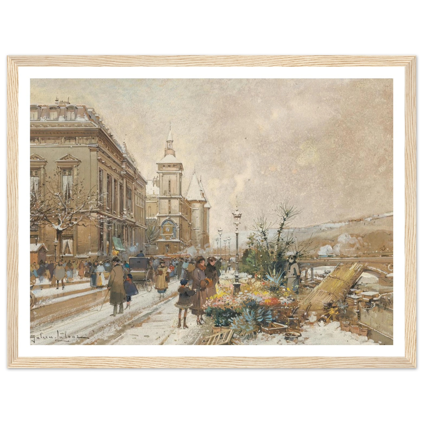 Le Marché aux fleurs Art Print | Eugene Galien Laloue-Quipham Collections