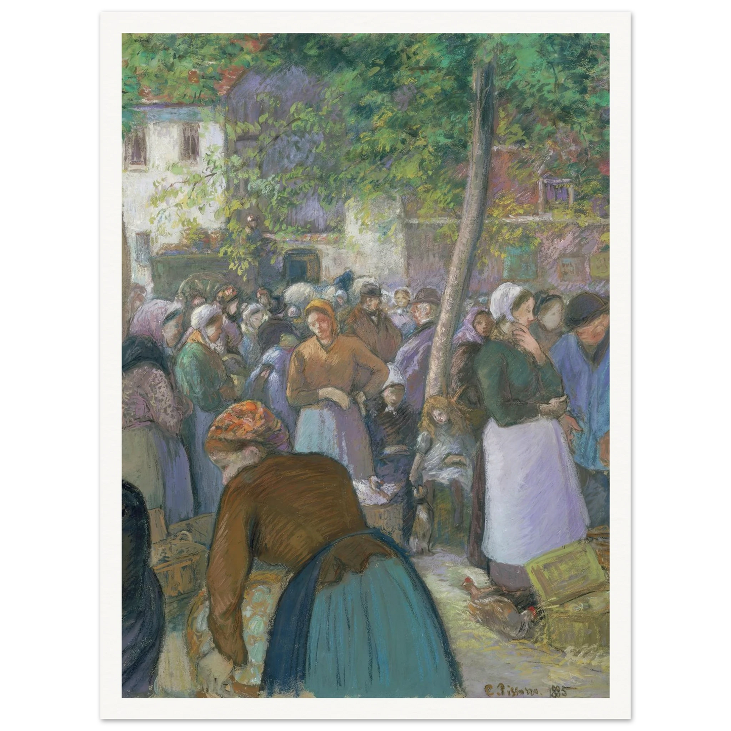Poultry Market at Gisors (1885) Art Print | Camille Pissarro-Quipham Collections