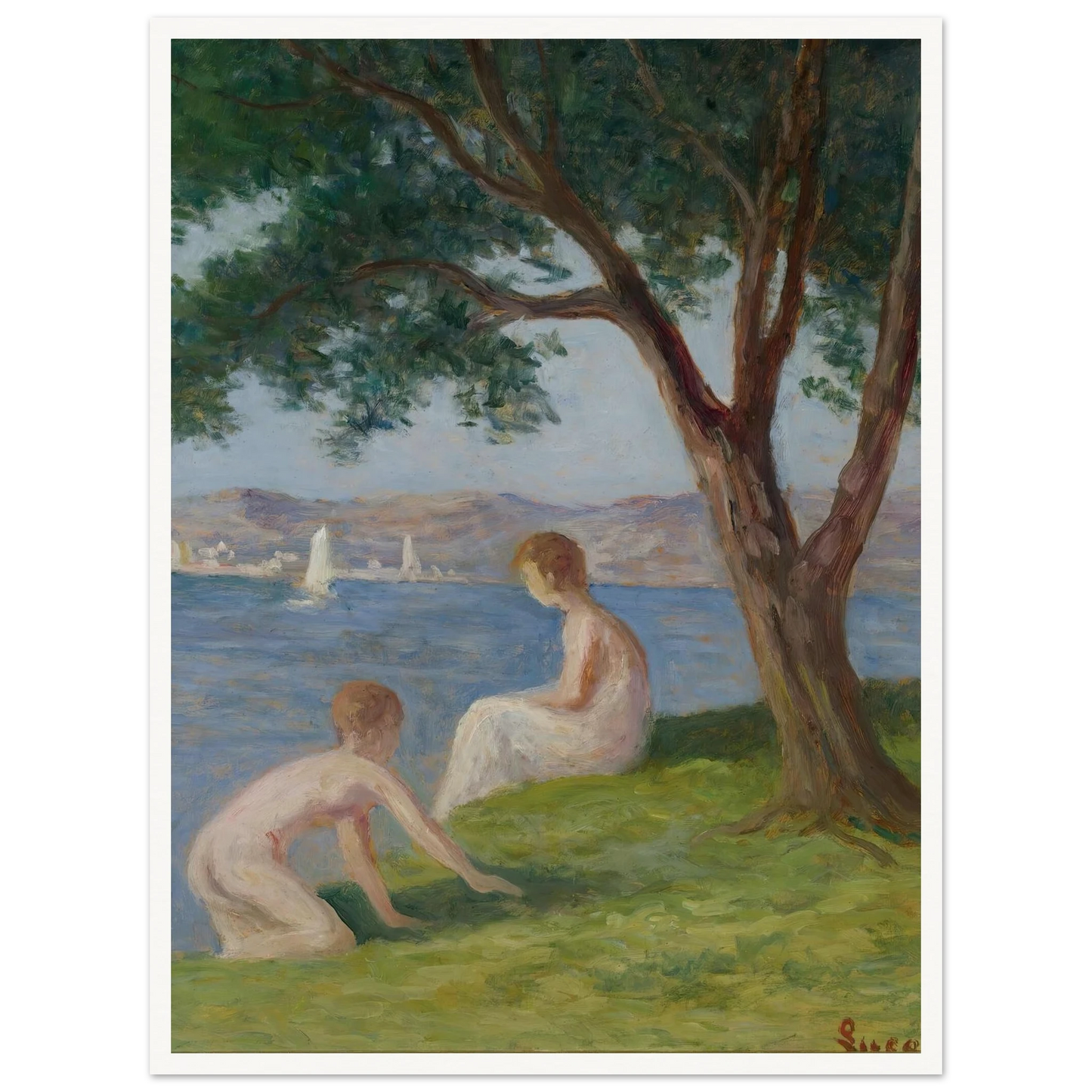 Baigneurs À St. Tropez Art Print | Maximilien Luce-Quipham Collections