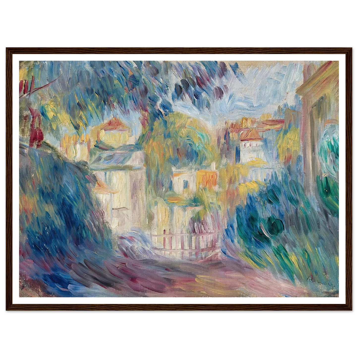 Jardin à Montmartre (1895-1900) Art Print | Pierre Auguste Renoir-Quipham Collections