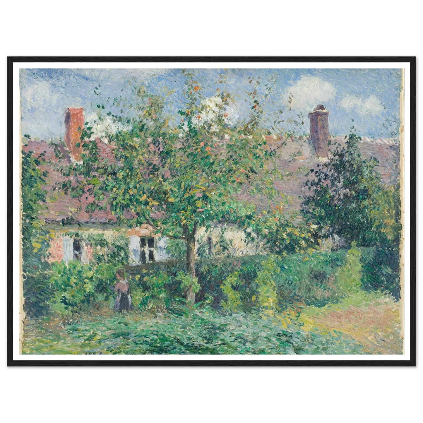 Peasant House at Éragny (1884) Art Print | Camille Pissarro-Quipham Collections