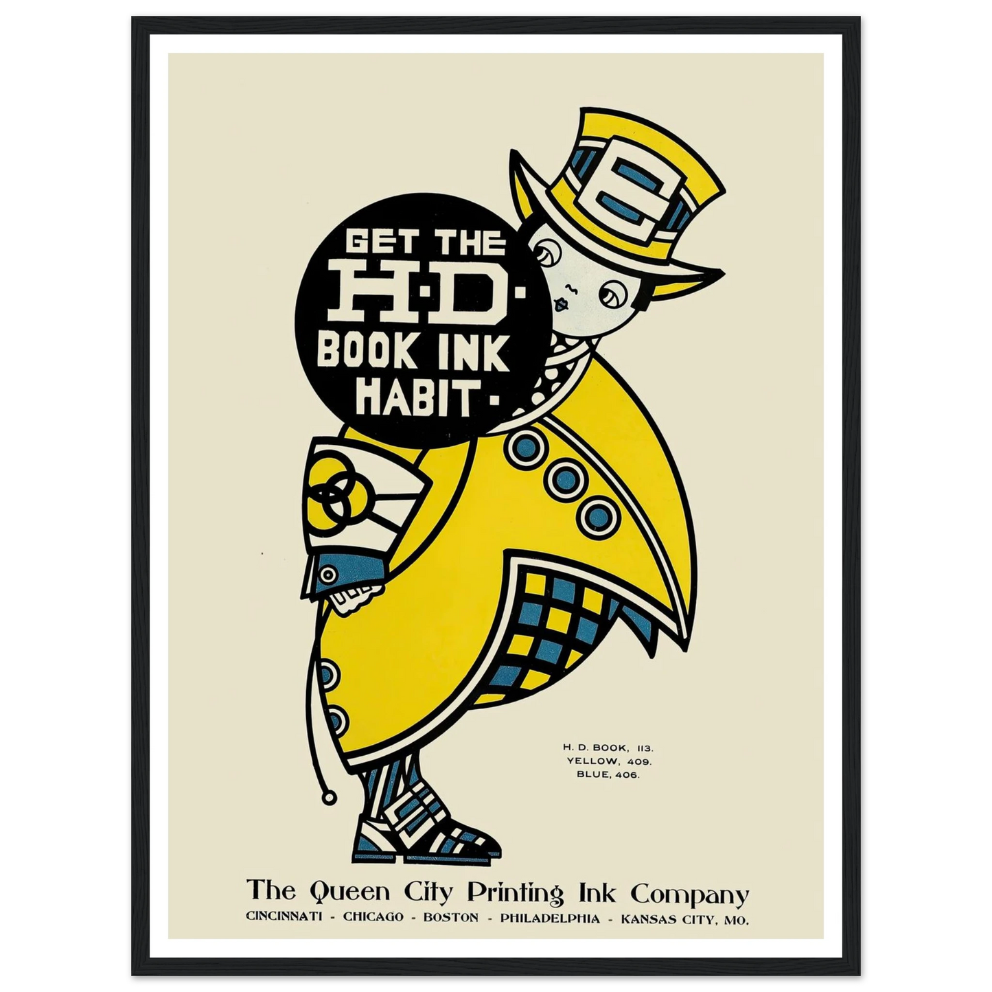 Queen City Ink, Ad. 14 (1890-1913) Art Print | Augustus Jansson-Quipham Collections