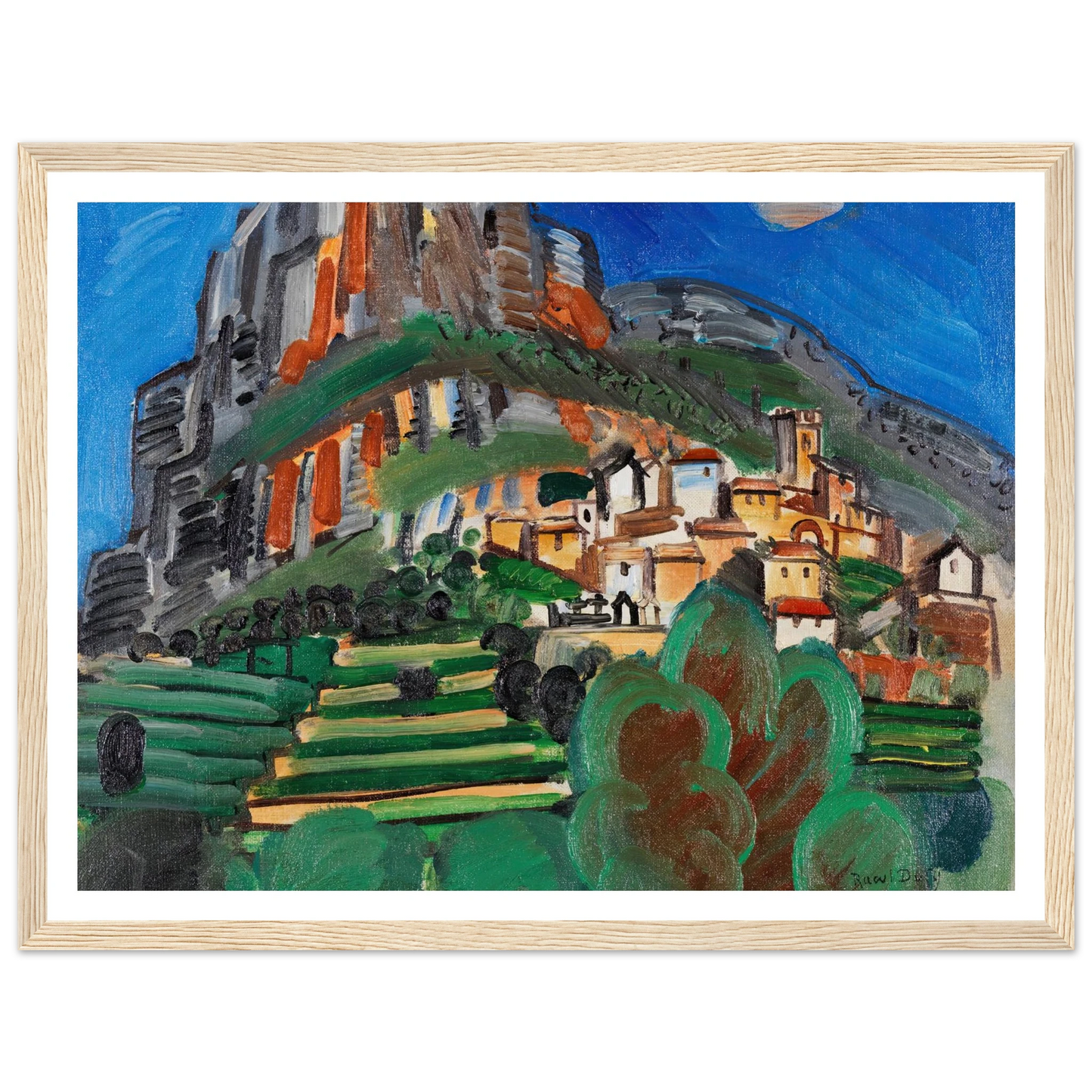 Paysage de Saint-Jeannet (1920) Art Print | Raoul Dufy-Quipham Collections
