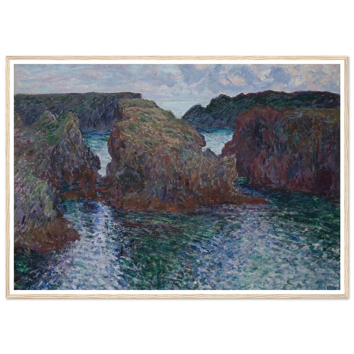 Rocks at Port-Goulphar, Belle-Île (1886) Art Print | Claude Monet-Quipham Collections