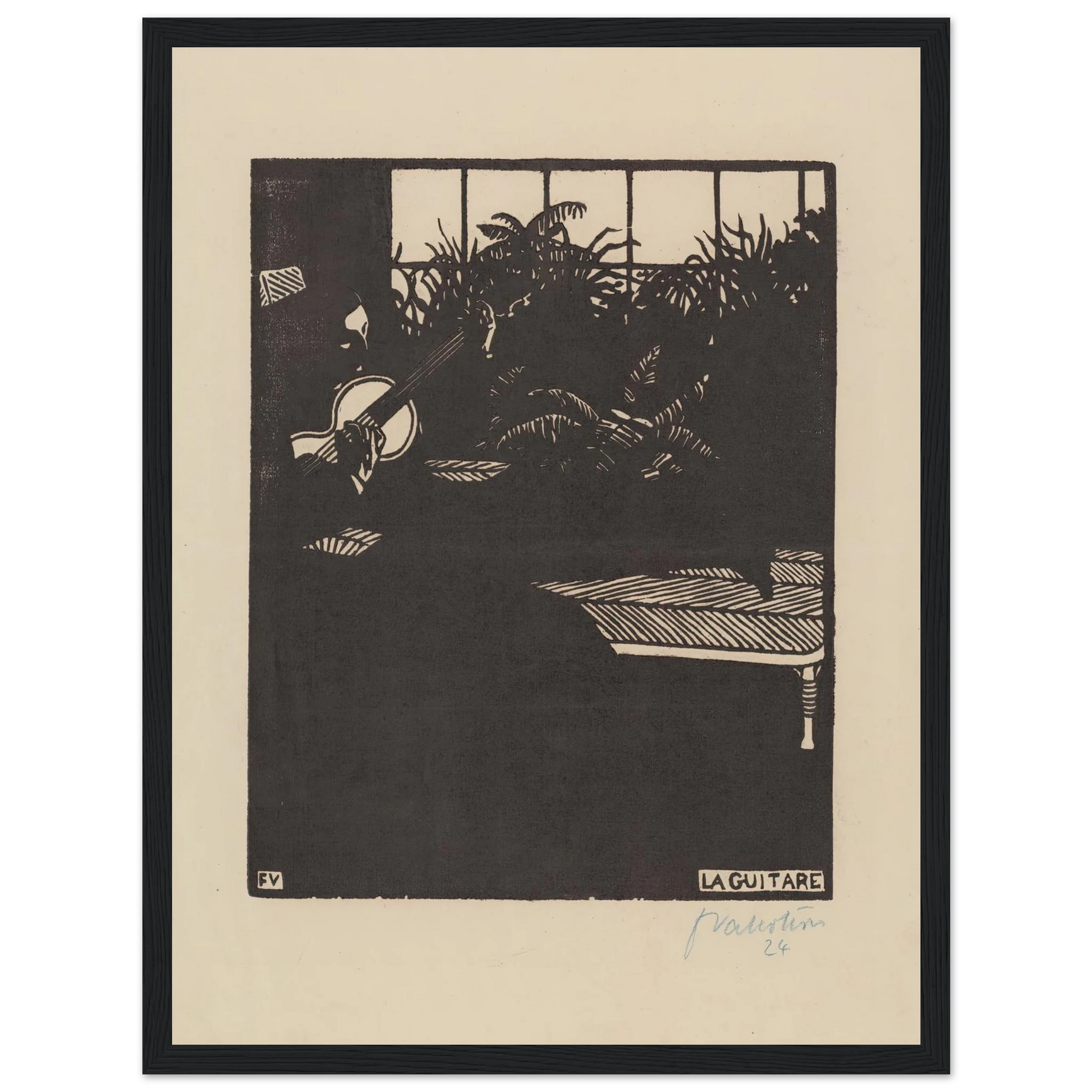 La guitare (1897) Art Print | Felix Vallotton-Quipham Collections