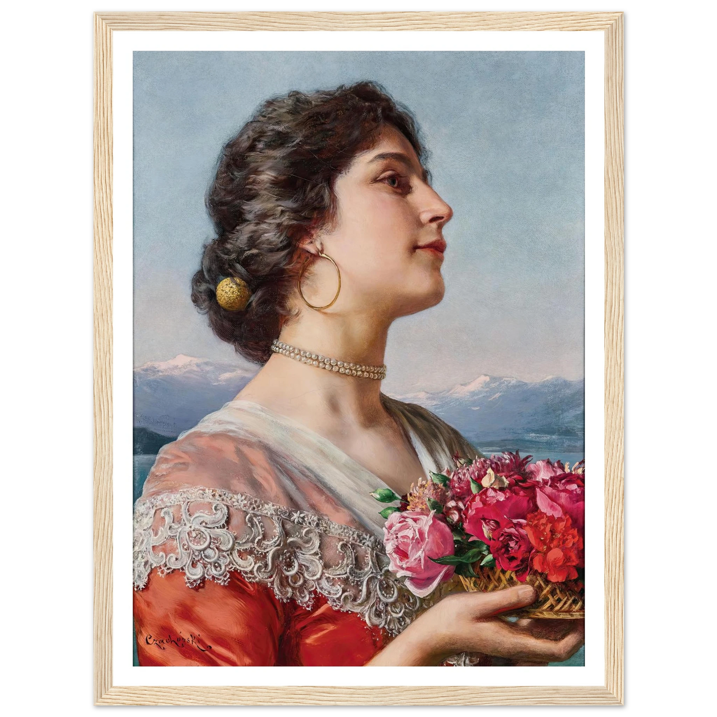 Young flower seller Art Print | Wladyslaw Czachorski-Quipham Collections