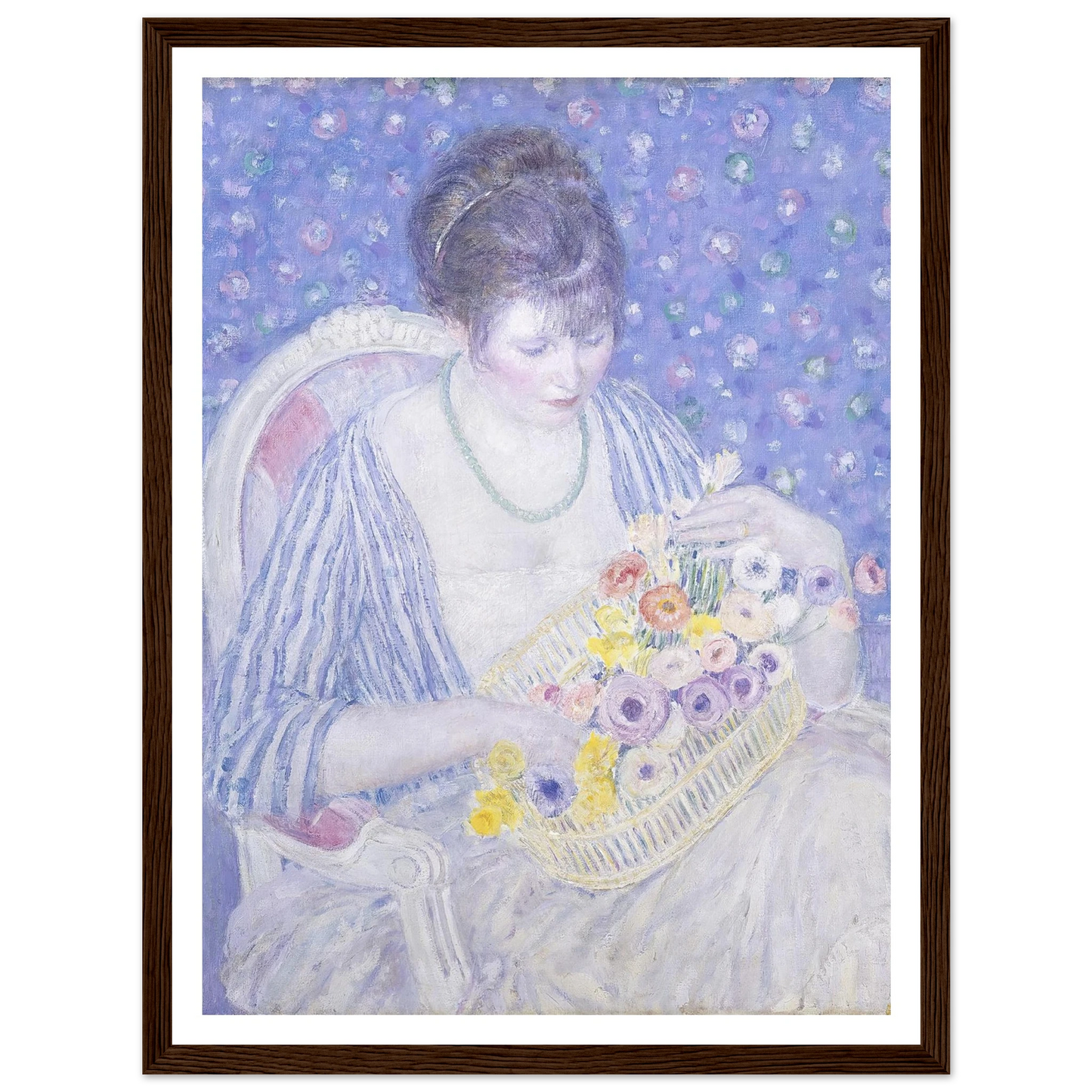 The Basket of Flowers (c. 1913-1917) Art Print | Frederick Carl Frieseke-Quipham Collections