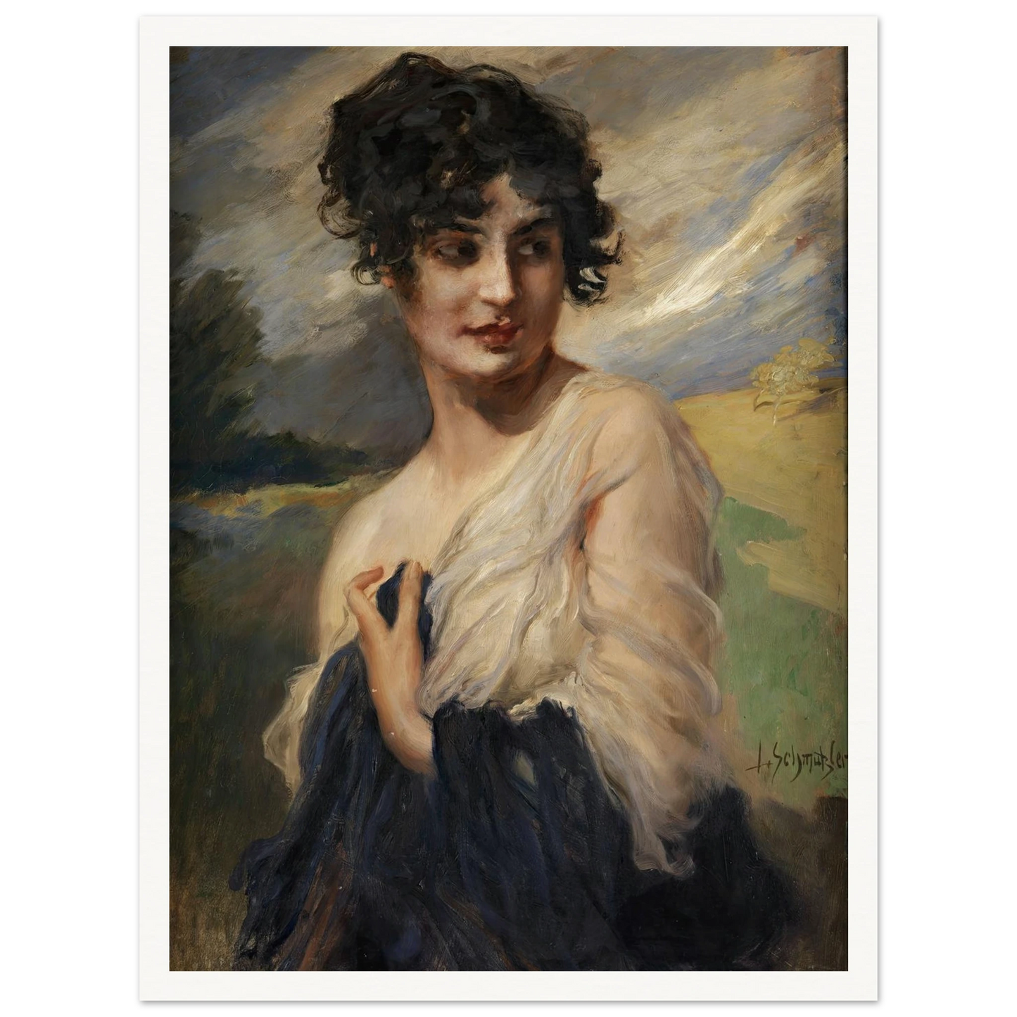 Damenbildnis Art Print | Leopold Schmutzler-Quipham Collections