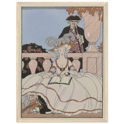 La Leçon bien apprise (1919) Art Print | George Barbier-Quipham Collections