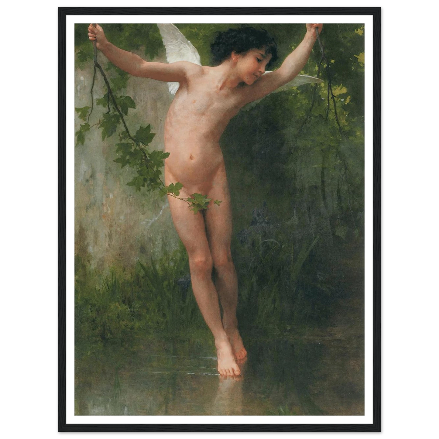 Cupid flying over water (1900) Art Print | William Bouguereau-Quipham Collections
