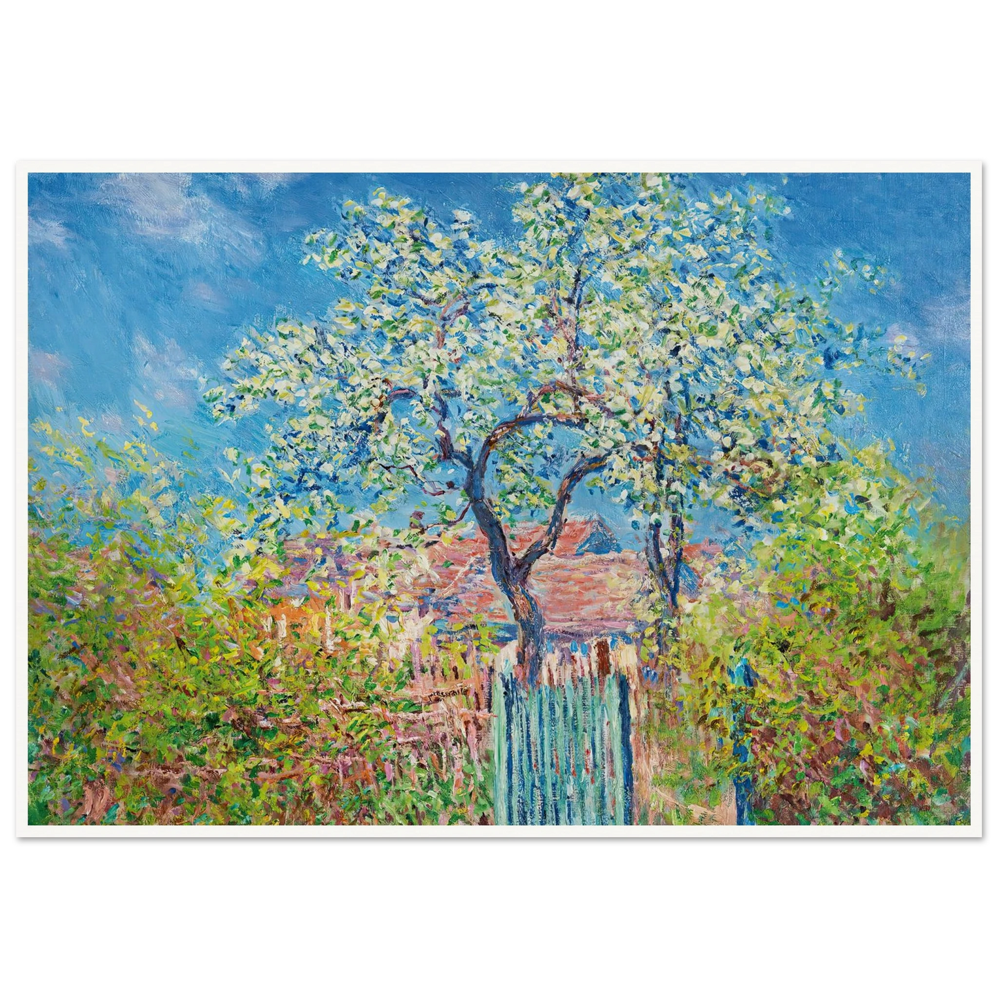 Poirier En Fleurs (1885) Art Print | Claude Monet-Quipham Collections