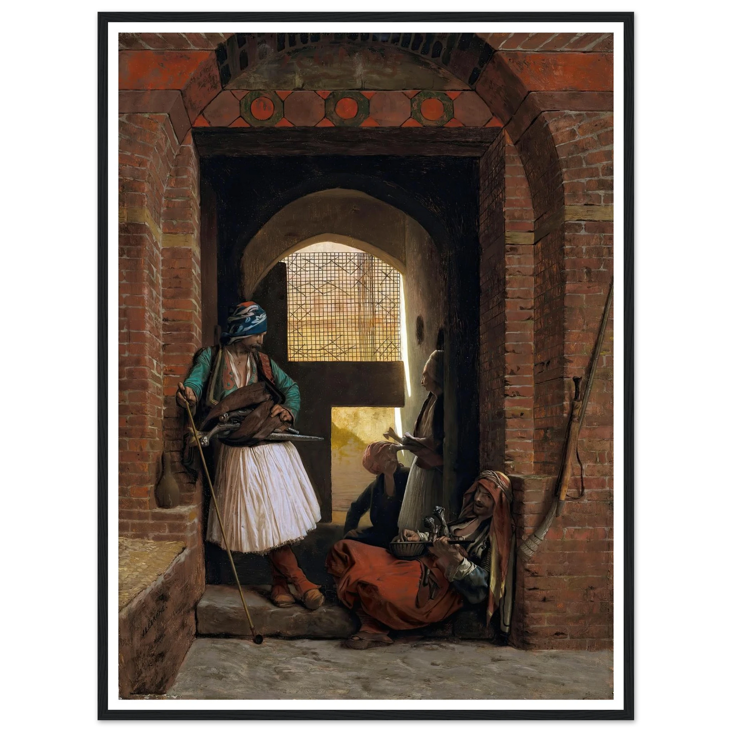 Corps de garde d’arnautes au Caire (1861.) Art Print | Jean Leon Gerome-Quipham Collections