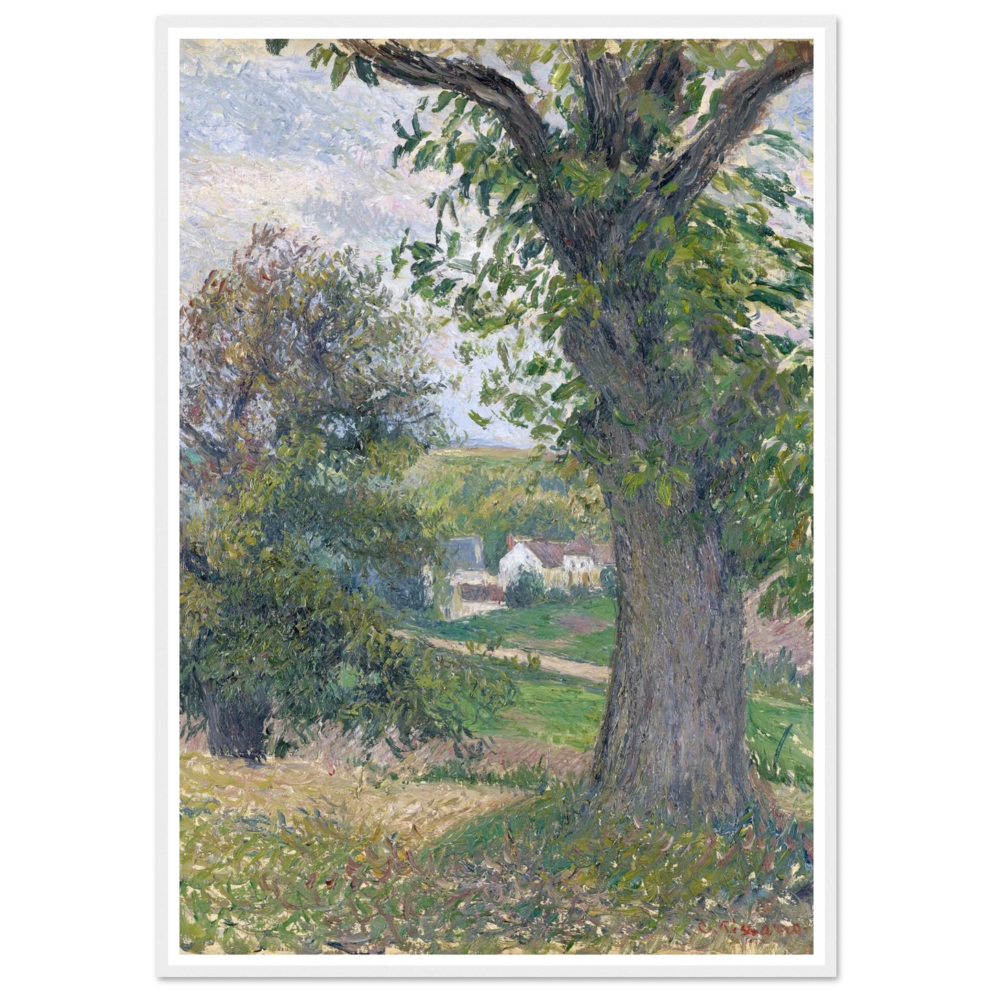 Chestnut Trees in Osny (1883) Art Print | Camille Pissarro-Quipham Collections