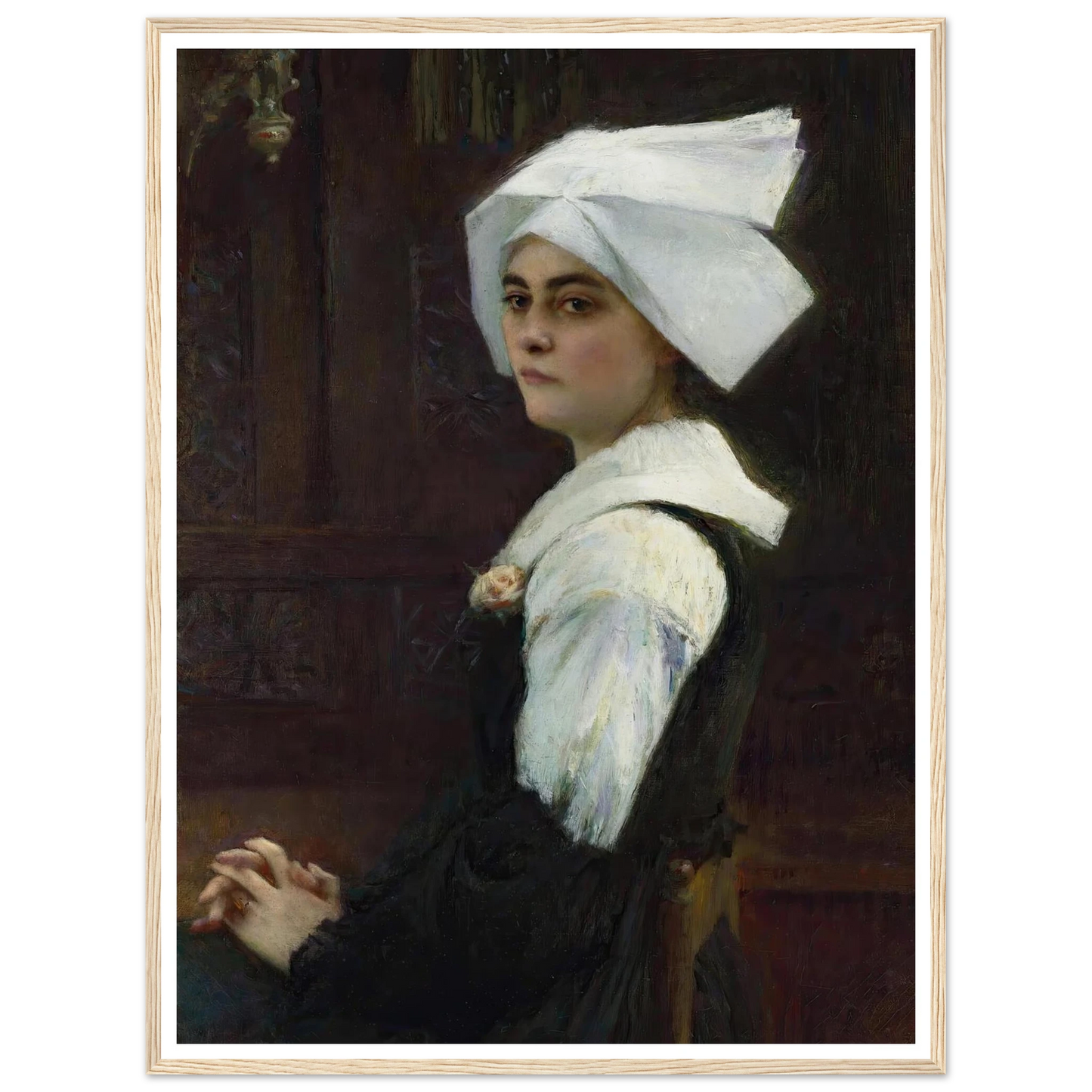 Breton Girl Art Print | Pascal Adolphe Jean Dagnan Bouveret-Quipham Collections