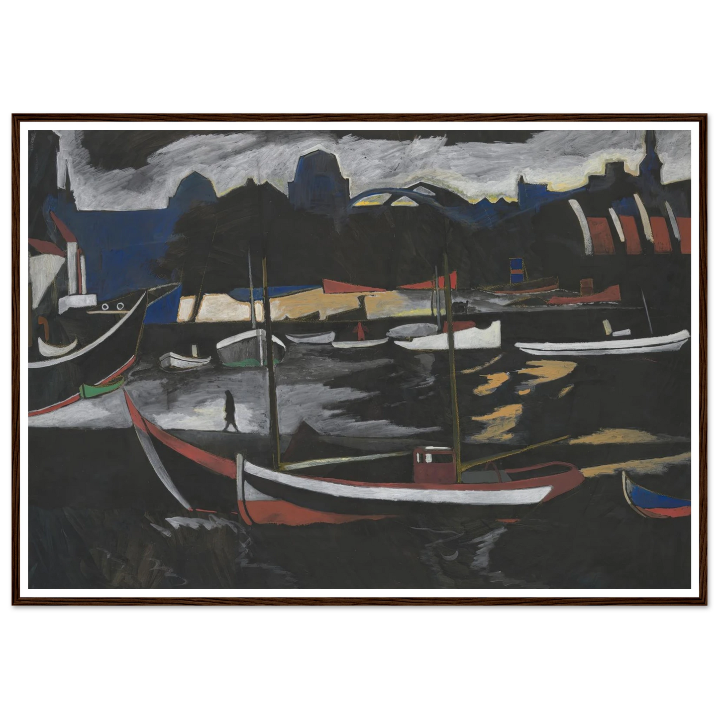 Handelsdokken te Oostende (1924) Art Print | Leon Spilliaert-Quipham Collections