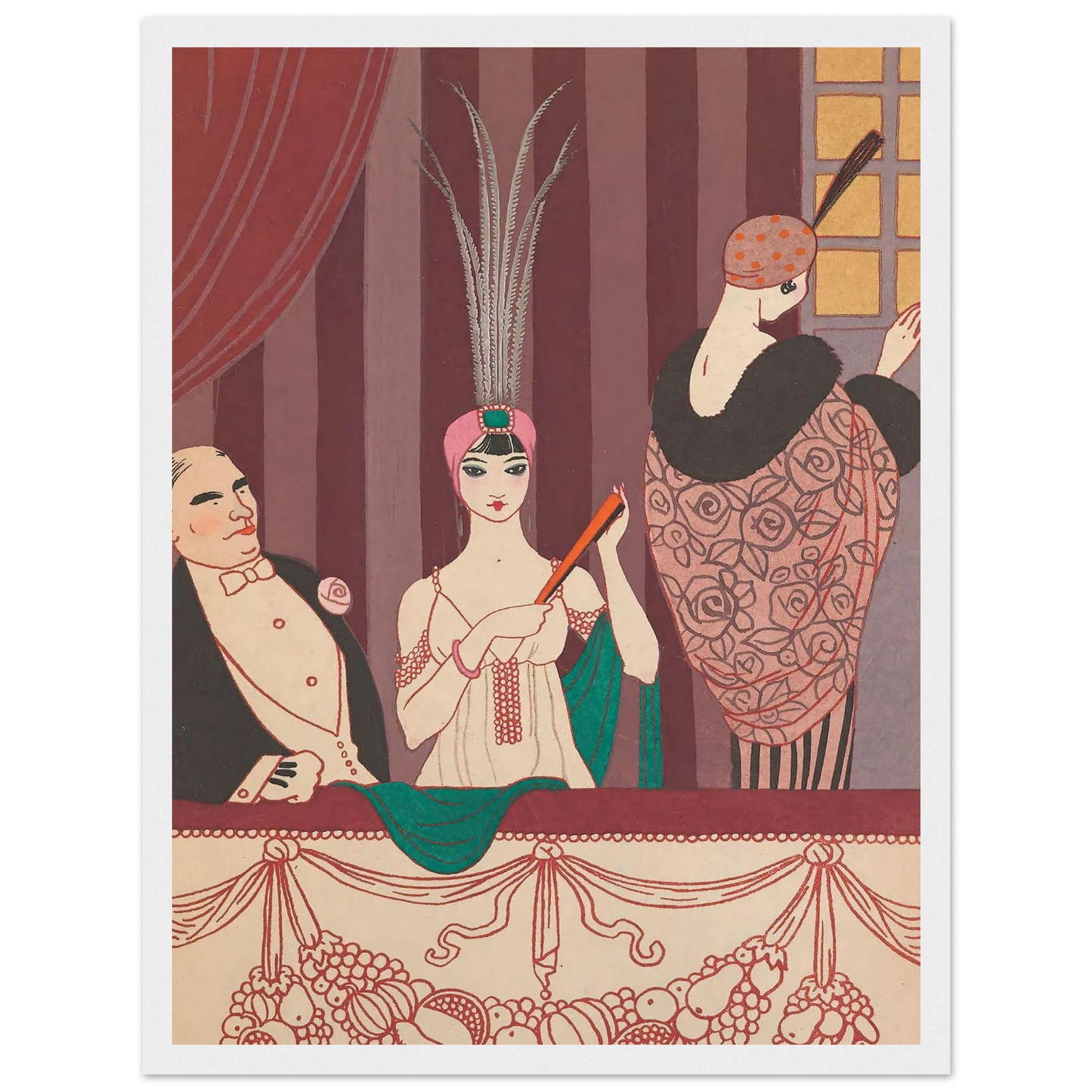 La Loge (1914) Art Print | George Barbier-Quipham Collections