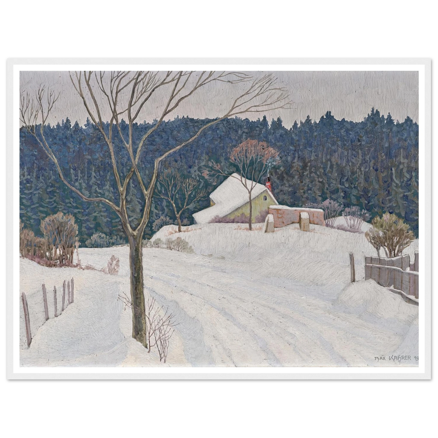 Winter beim Käferkreuzwäldchen (1935) Art Print | Max Kahrer-Quipham Collections