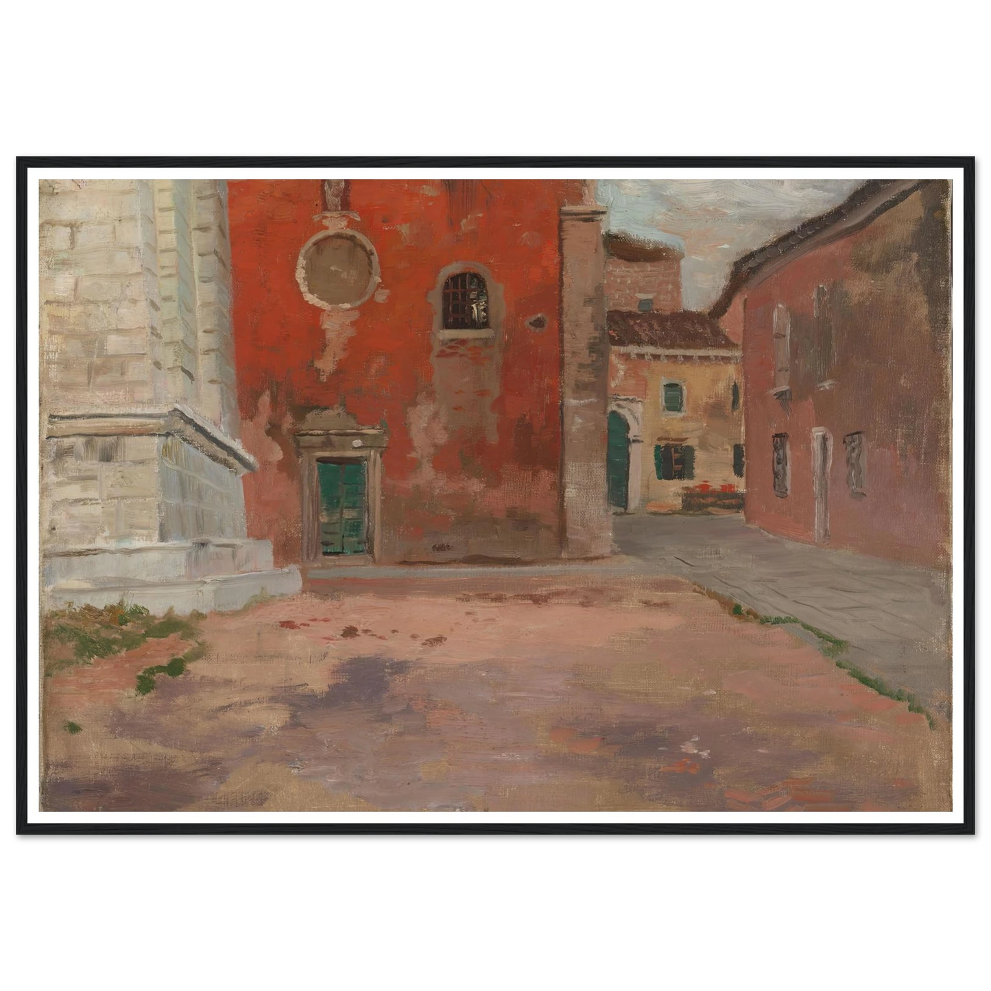 Red Church Wall in Venice (1894) Art Print | Frits Thaulow-Quipham Collections