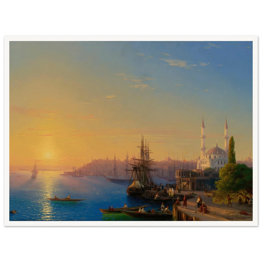 View Of Constantinople And The Bosphorus (1856) Art Print | Ivan Konstantinovich Aivazovsky-Quipham Collections