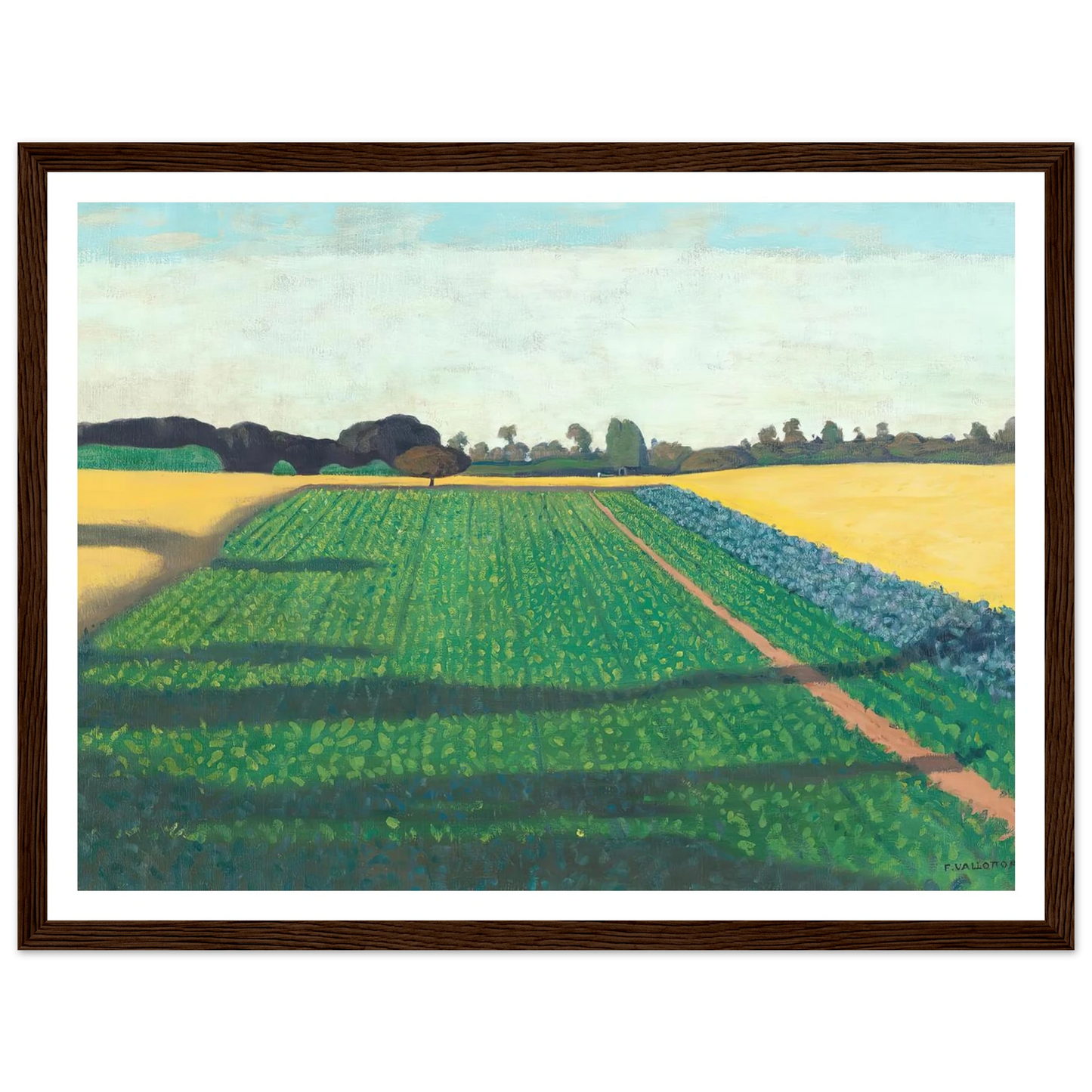 The Fields, Plateau Of Red Cross (1914) Art Print | Felix Vallotton-Quipham Collections