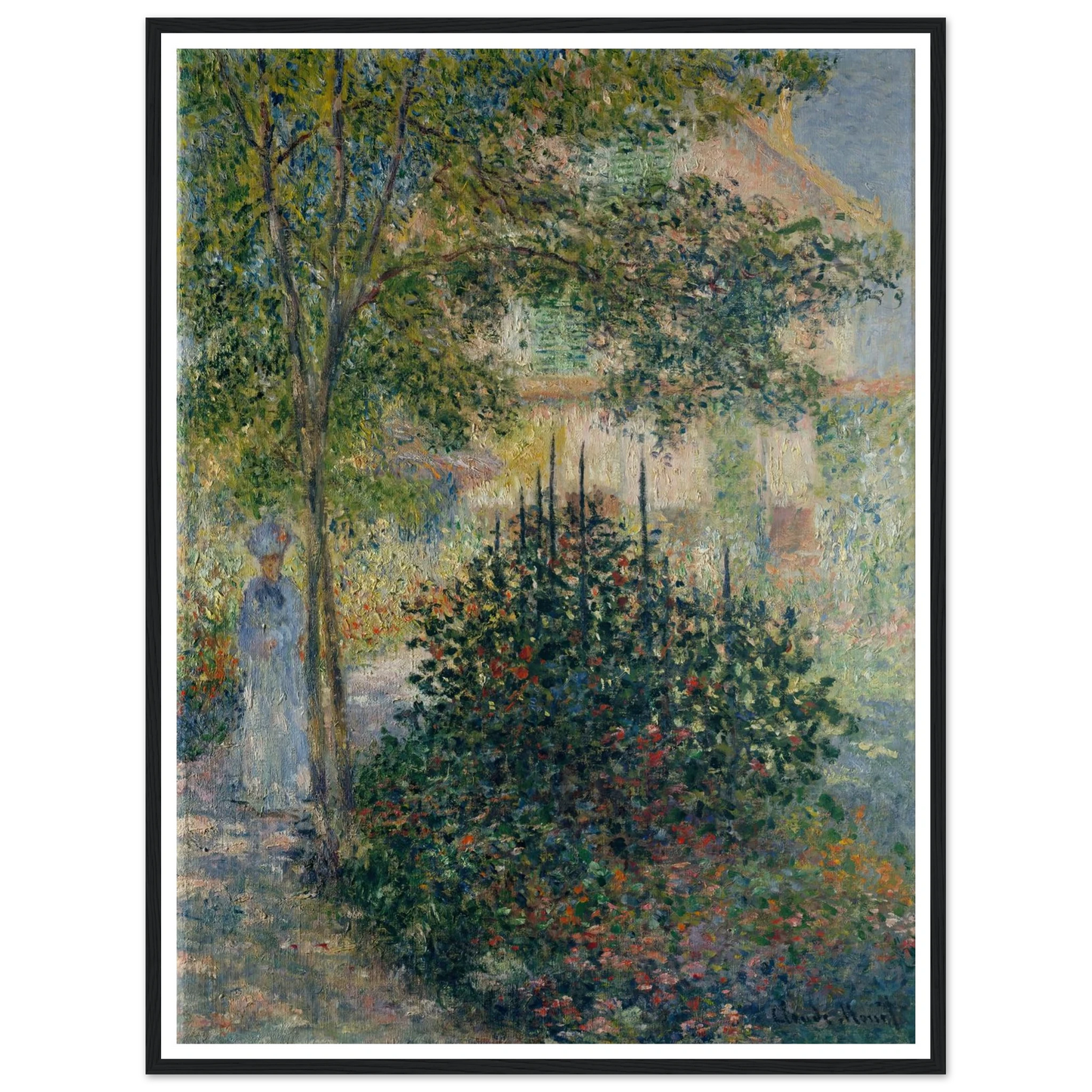 Camille Monet (1847–1879) in the Garden at Argenteuil (1876) Art Print | Claude Monet-Quipham Collections