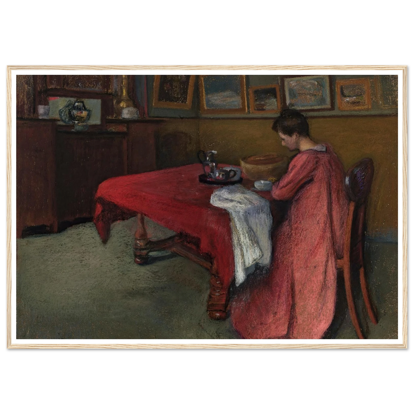 La robe de chambre rouge (1902) Art Print | Henri Manguin-Quipham Collections