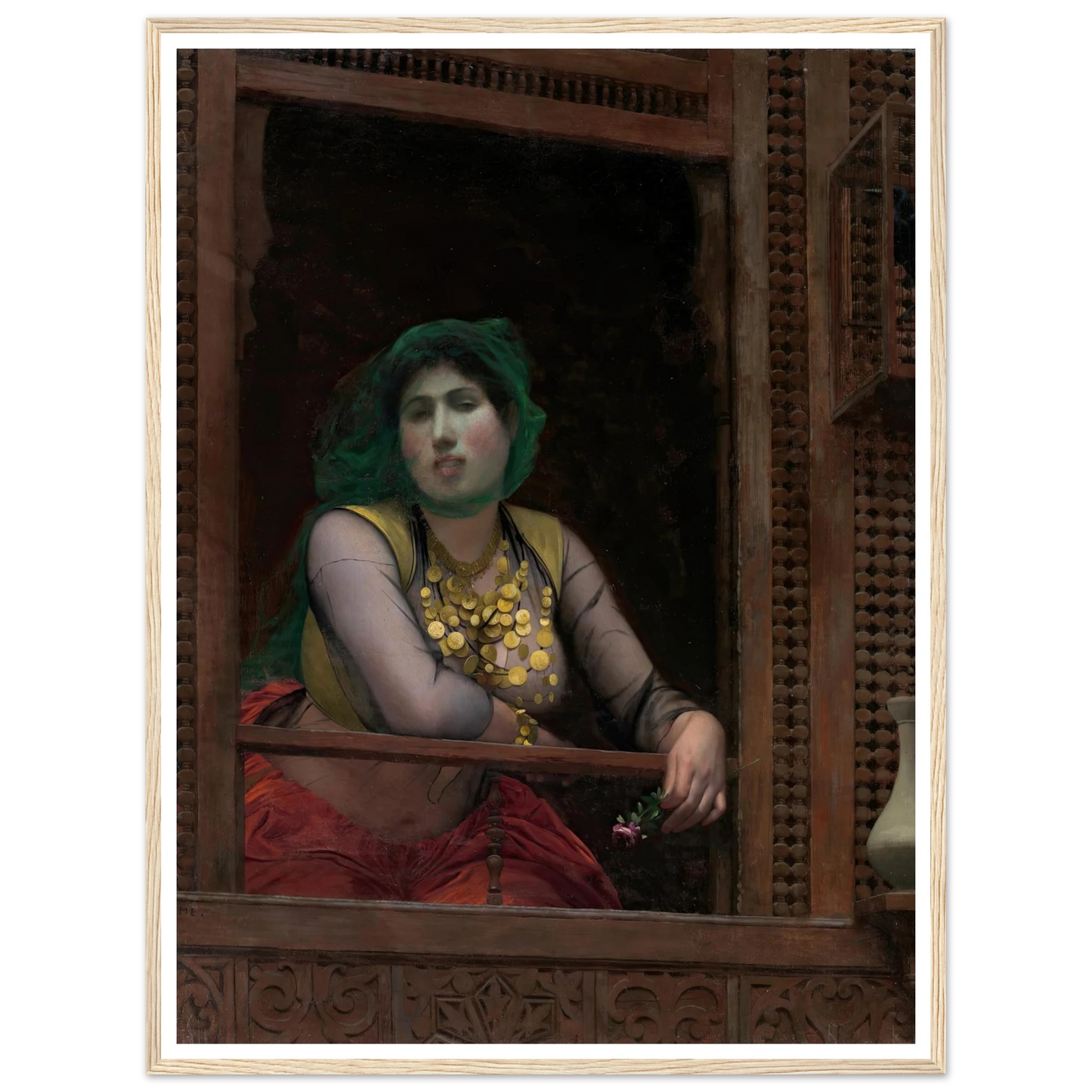 Woman at a Balcony (1887–88) Art Print | Jean Leon Gerome-Quipham Collections
