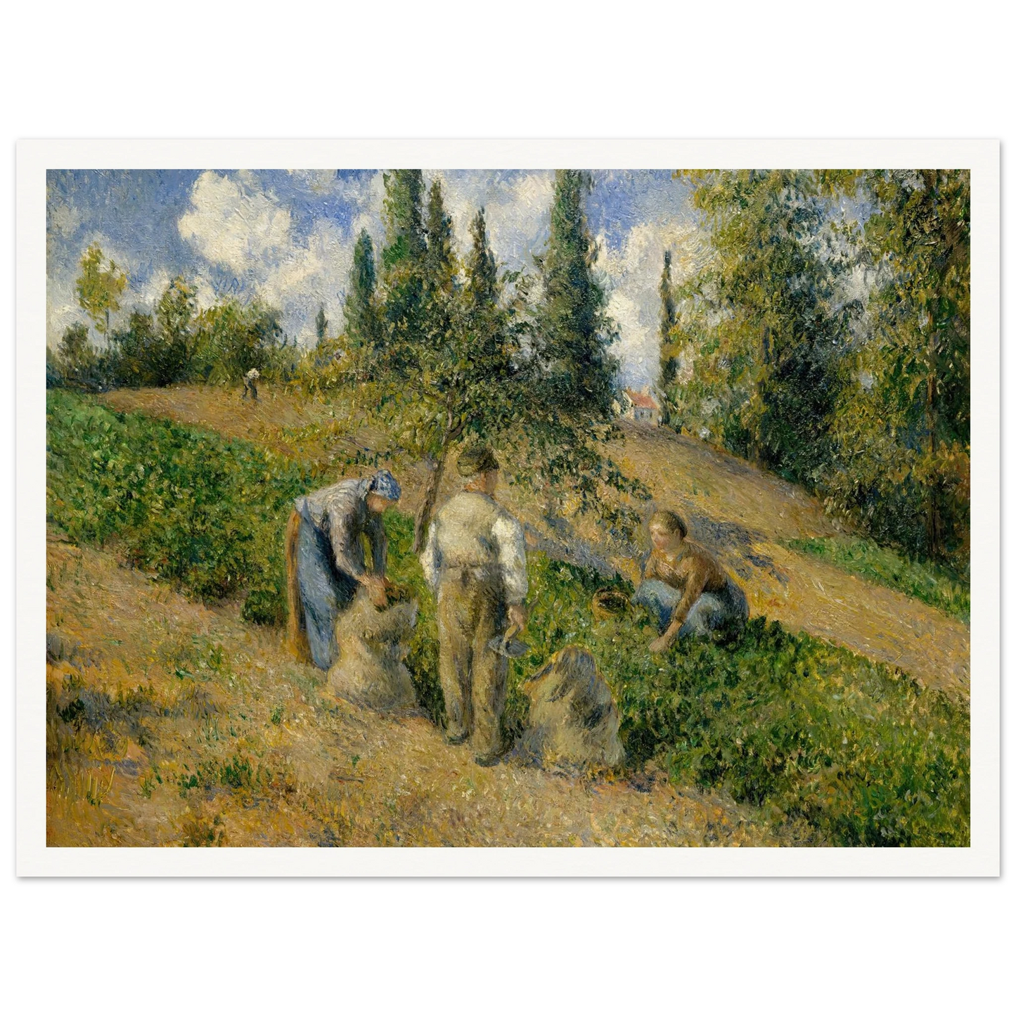 The Harvest, Pontoise (La Récolte, Pontoise) (1881) Art Print | Camille Pissarro-Quipham Collections