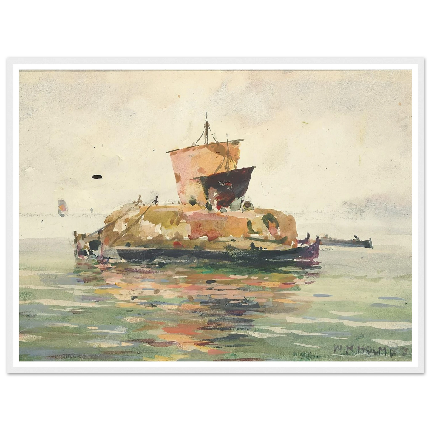 Venetian Freight Boats Art Print | William Henry Holmes-Quipham Collections