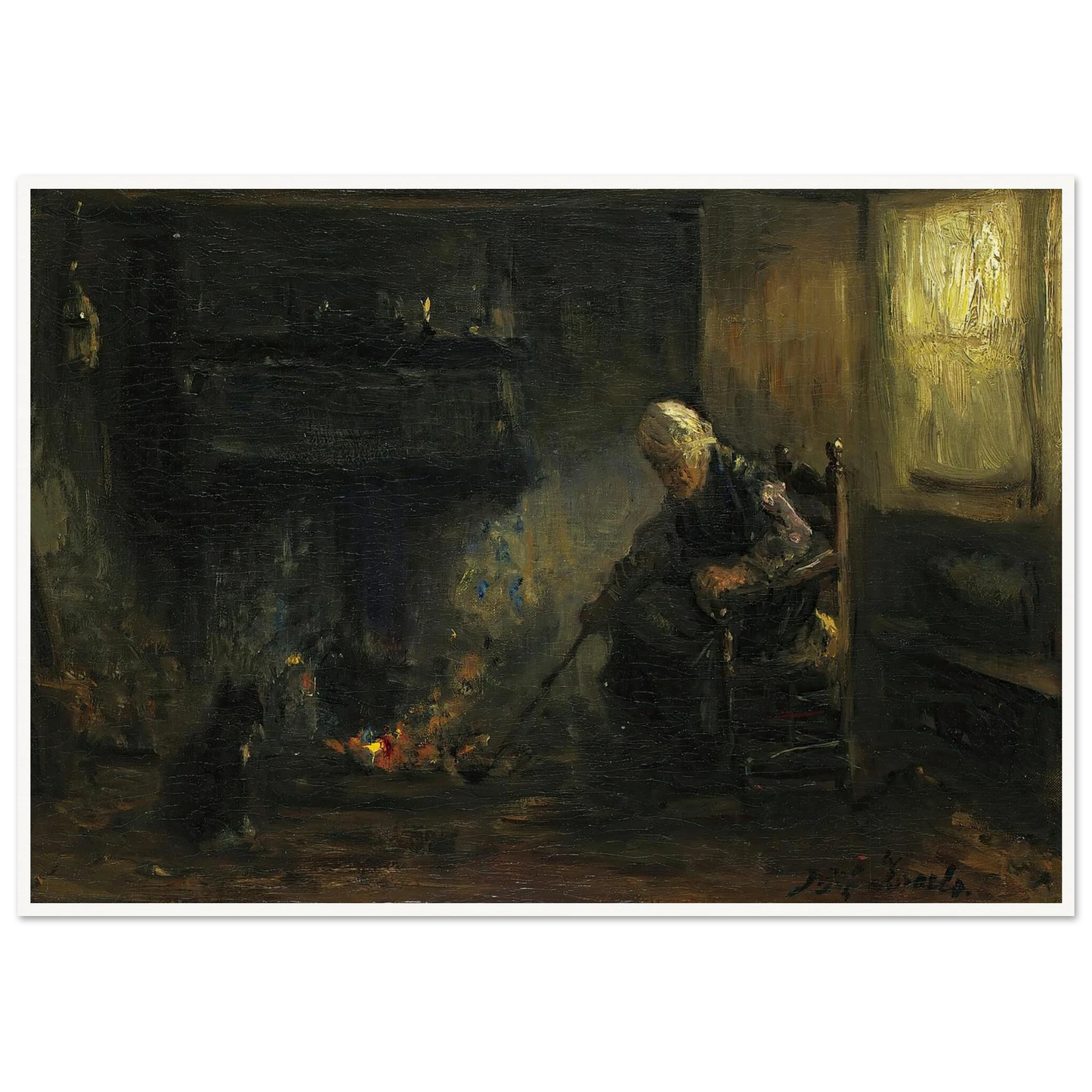 At The Hearth Art Print | Jozef Israels-Quipham Collections
