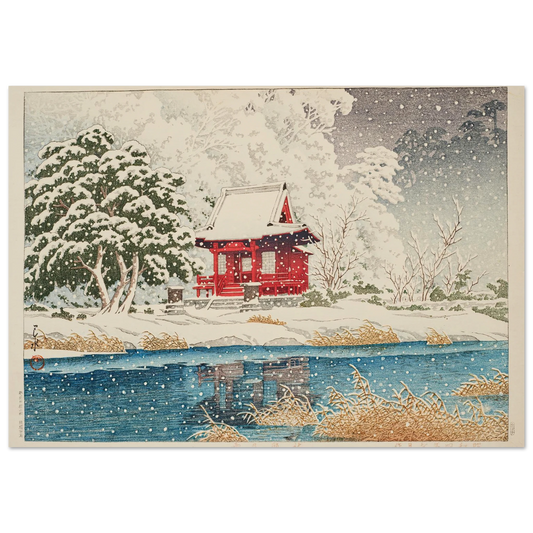 Shato no yuki (The Inokashira Benten Shrine in snow) (1929) Art Print | Kawase Hasui-Quipham Collections
