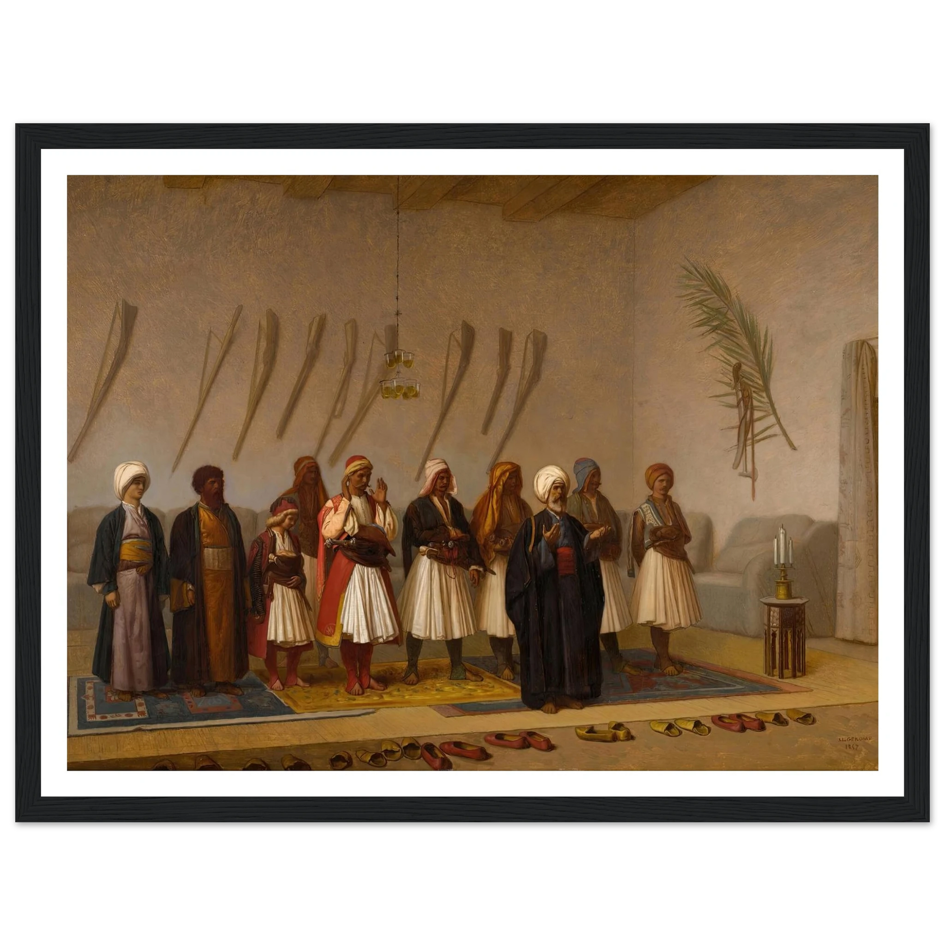 Prayer in the House of the Arnaut Chief (1857) Art Print | Jean Leon Gerome-Quipham Collections
