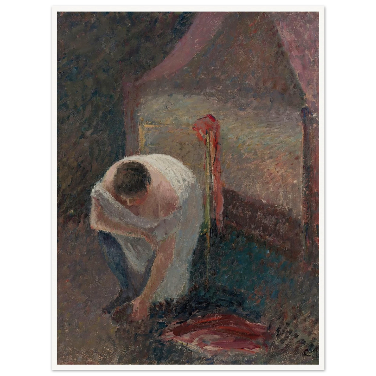 Femme En Chemise Près D’un Lit (circa 1896) Art Print | Camille Pissarro-Quipham Collections
