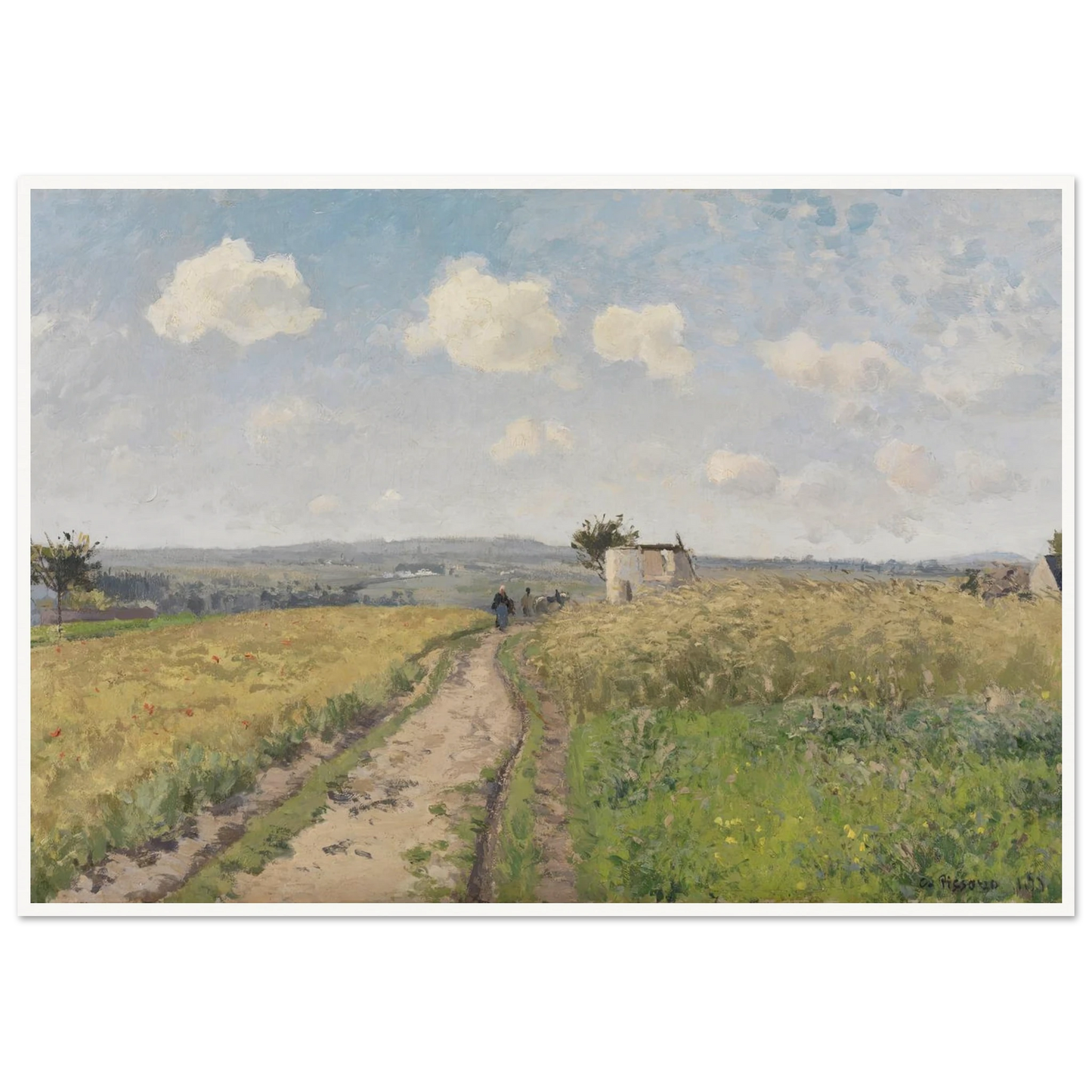 June morning near Pontoise (1873) Art Print | Camille Pissarro-Quipham Collections