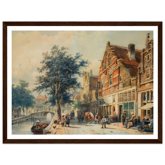 The Havendijk, Enkhuizen, In Summer (1868) Art Print | Cornelis Springer-Quipham Collections
