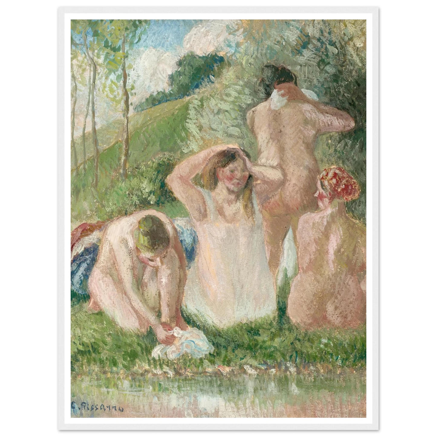 Groupe de baigneuses (circa 1901) Art Print | Camille Pissarro-Quipham Collections
