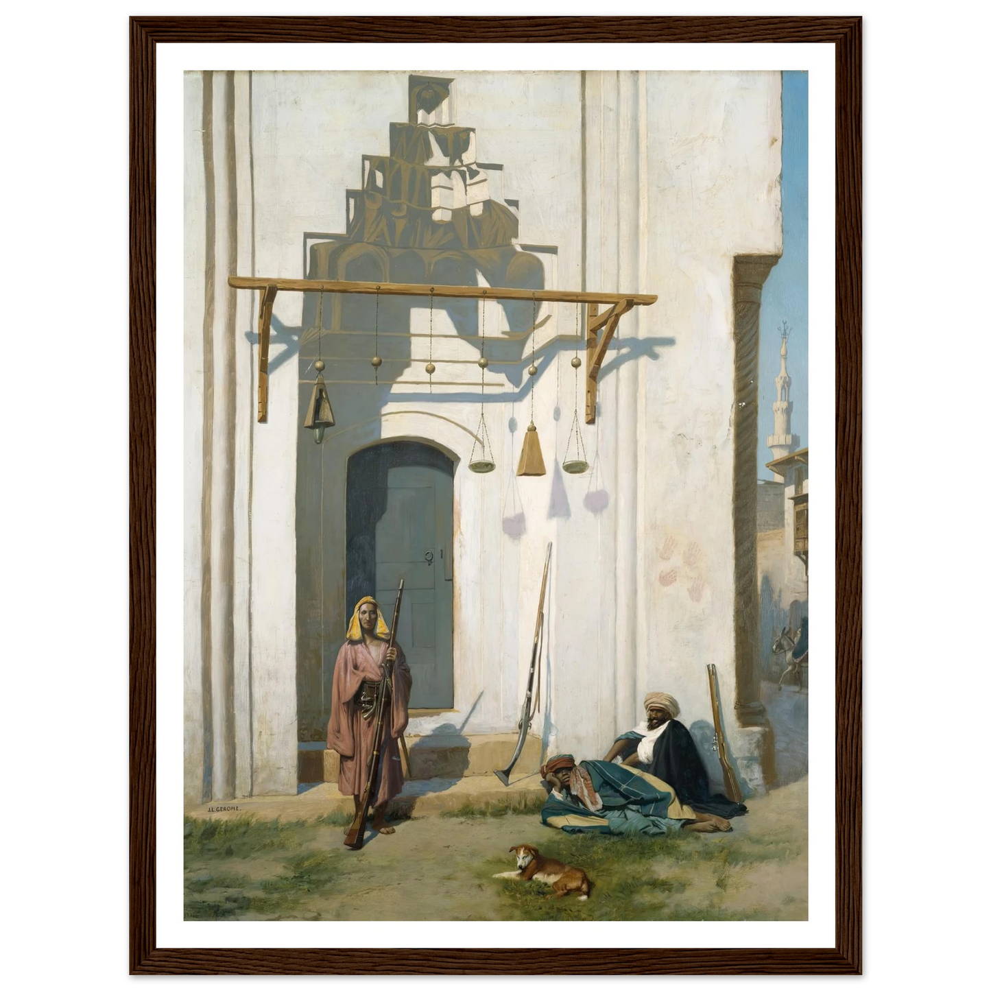 Guards at the Door of a Tomb (1870s) Art Print | Jean Leon Gerome-Quipham Collections