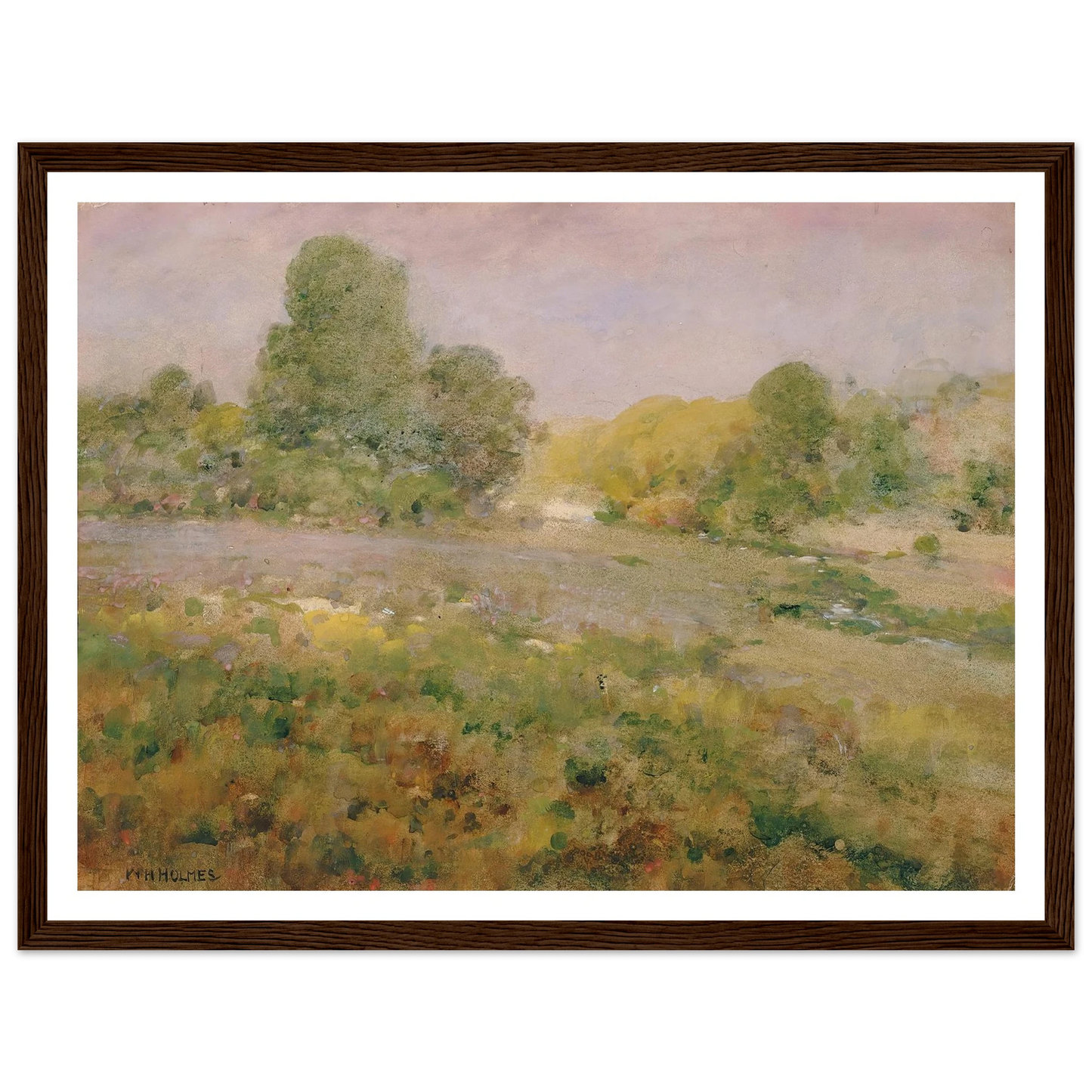 Field Of Varicolored Grasses In Late Summer (In The Virginia Hills) Art Print | William Henry Holmes-Quipham Collections